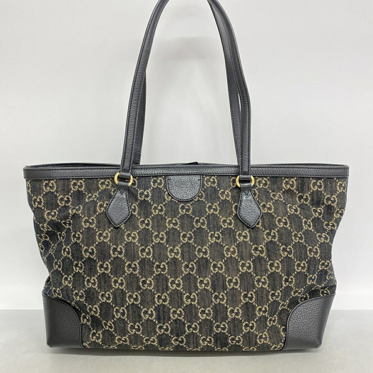 Gucci Navy Denim Tote Bag (Pre-Owned)
