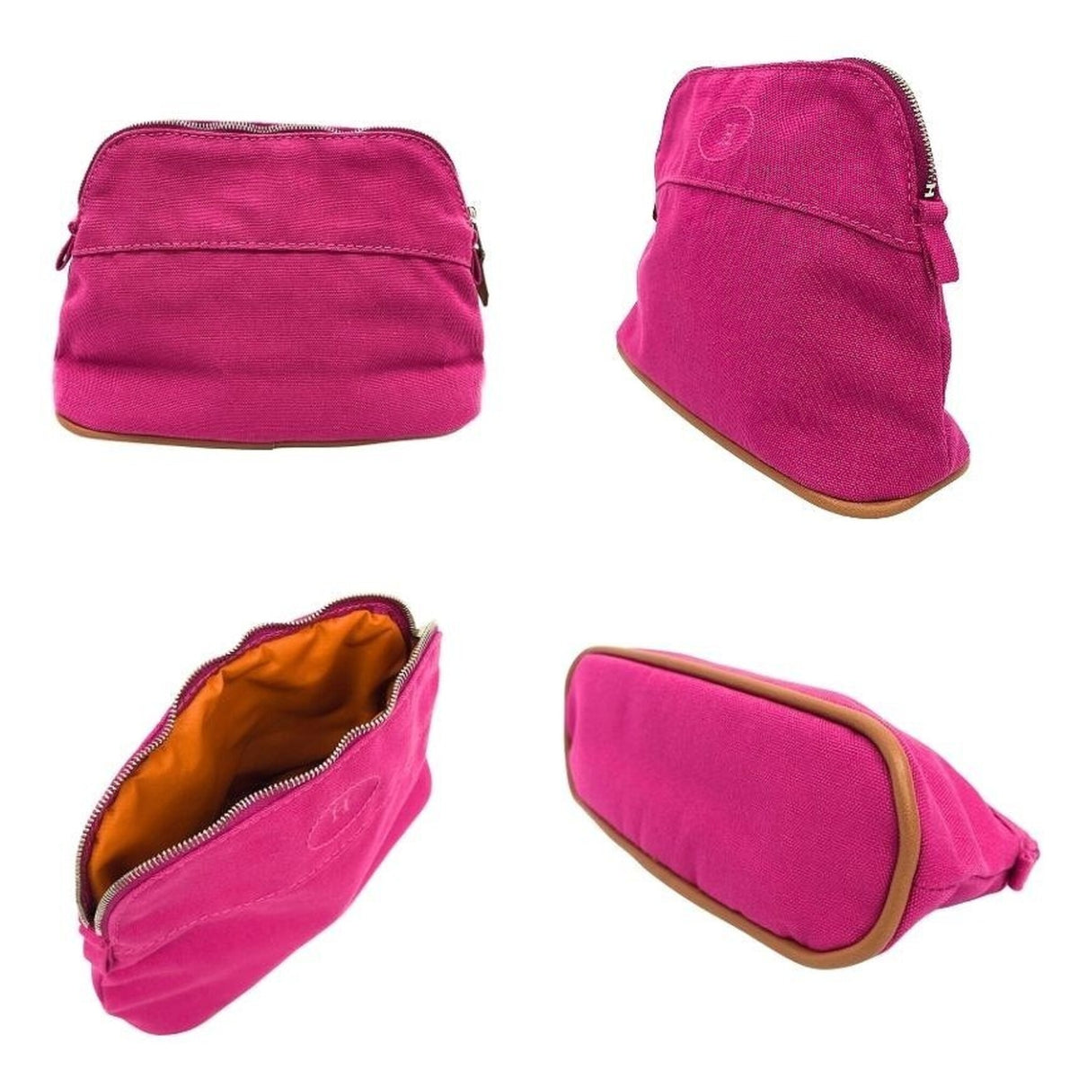 Hermes Orange Pink Cotton Pouch (Pre-Owned)