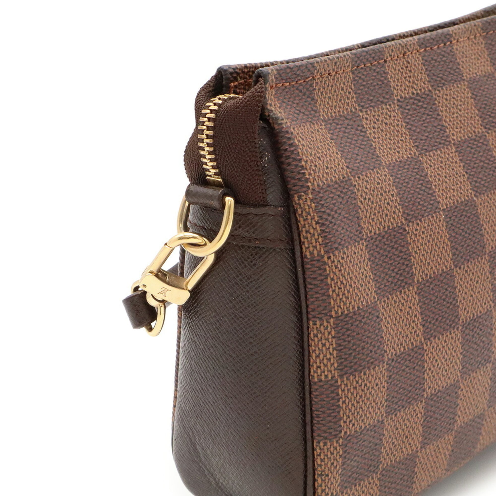 Louis Vuitton Brown Pvc Coated Canvas Pochette Pouch Shoulder Bag (Pre-Owned)