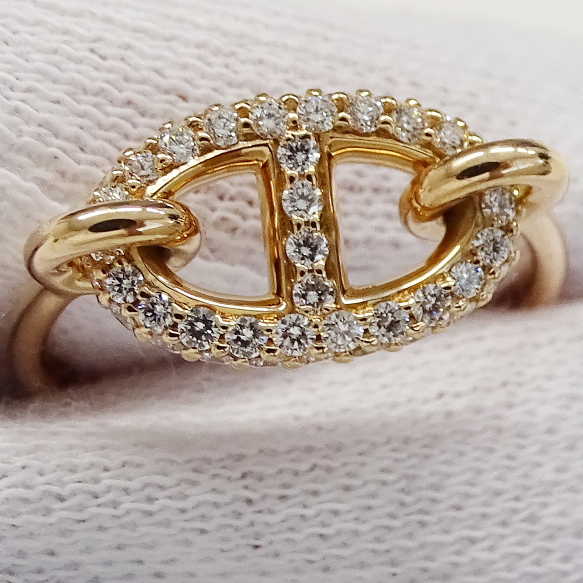 Hermes Pink Gold Pink Gold (18K) Band Ring (Pre-Owned)