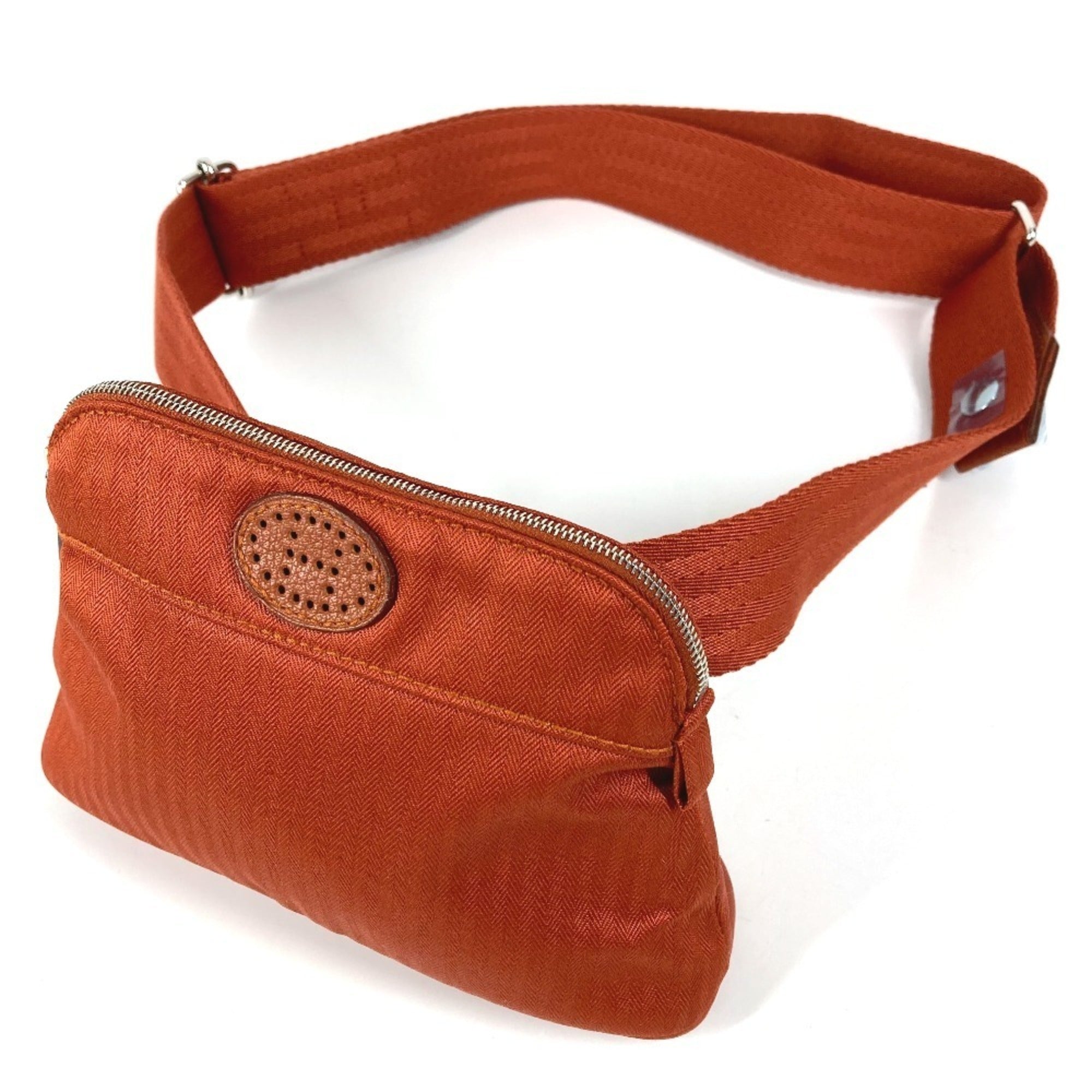 Hermes Orange Cotton Polyamide Fanny Pack Pouch Shoulder Bag (Pre-Owned)