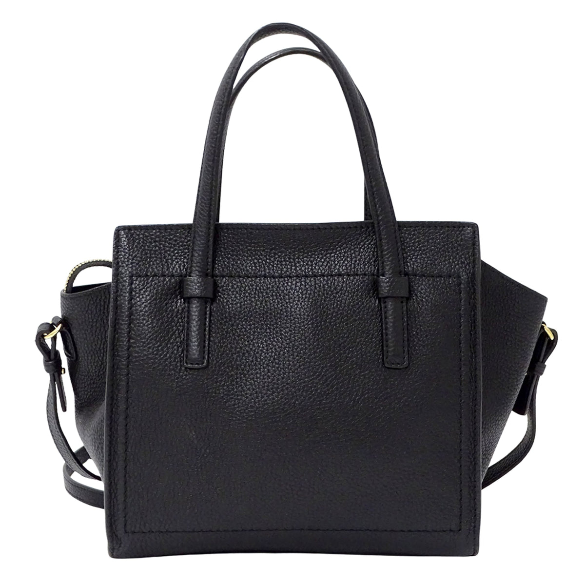 Salvatore Ferragamo Black Leather Handbag Shoulder Bag (Pre-Owned)