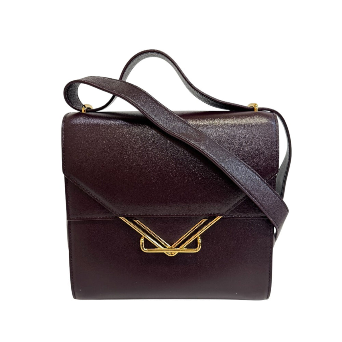 Bottega Veneta Bordeaux Leather Shoulder Bag (Pre-Owned)