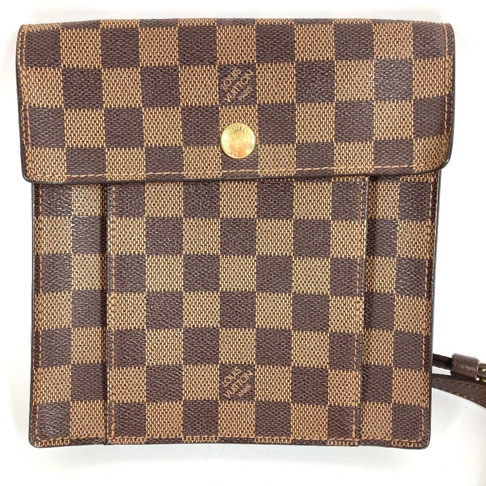 Louis Vuitton Brown Damier Canvas Pochette Shoulder Bag (Pre-Owned)