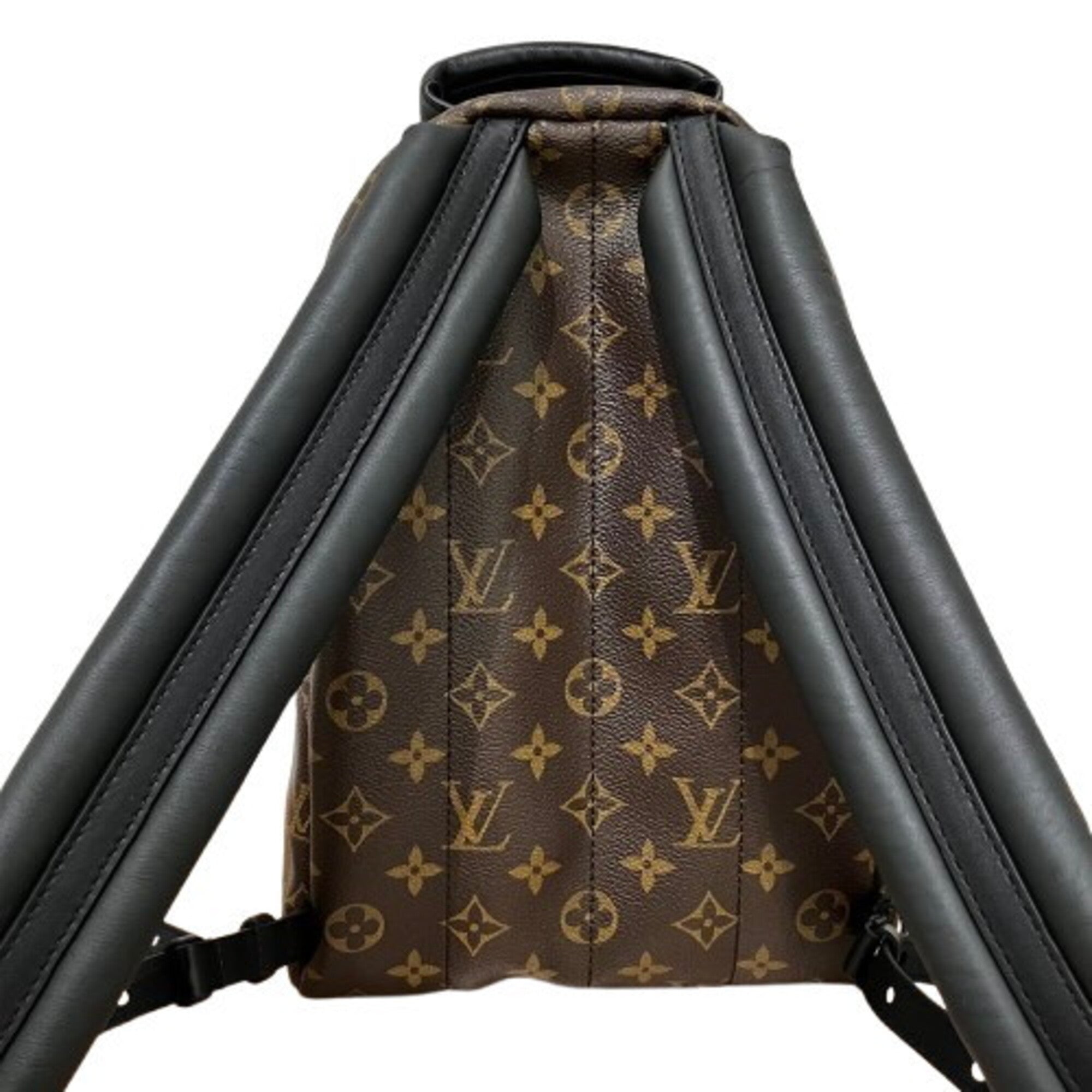 Louis Vuitton Black Brown Pvc Backpack (Pre-Owned)