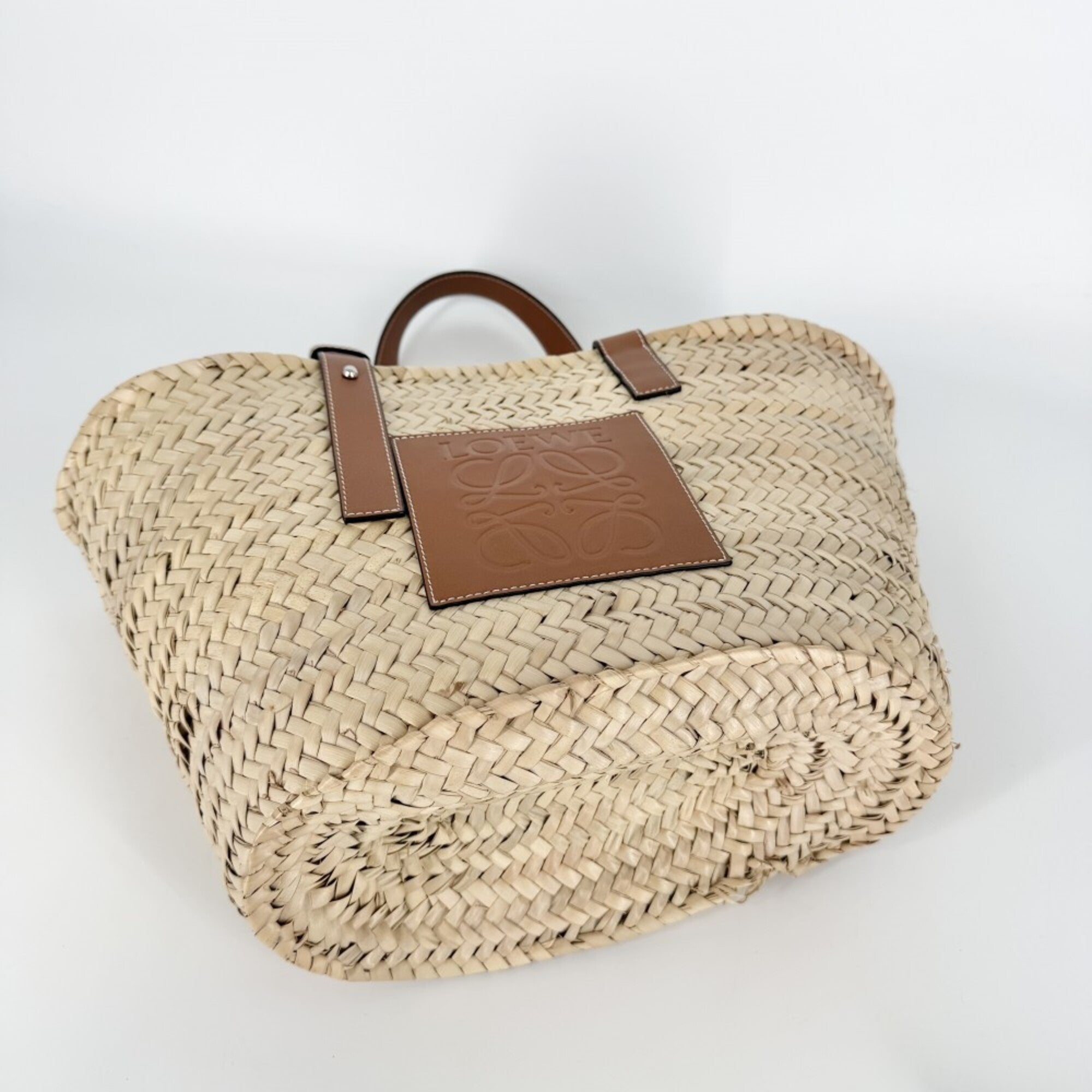 Loewe Beige Beige Brown Brown Handbag (Pre-Owned)