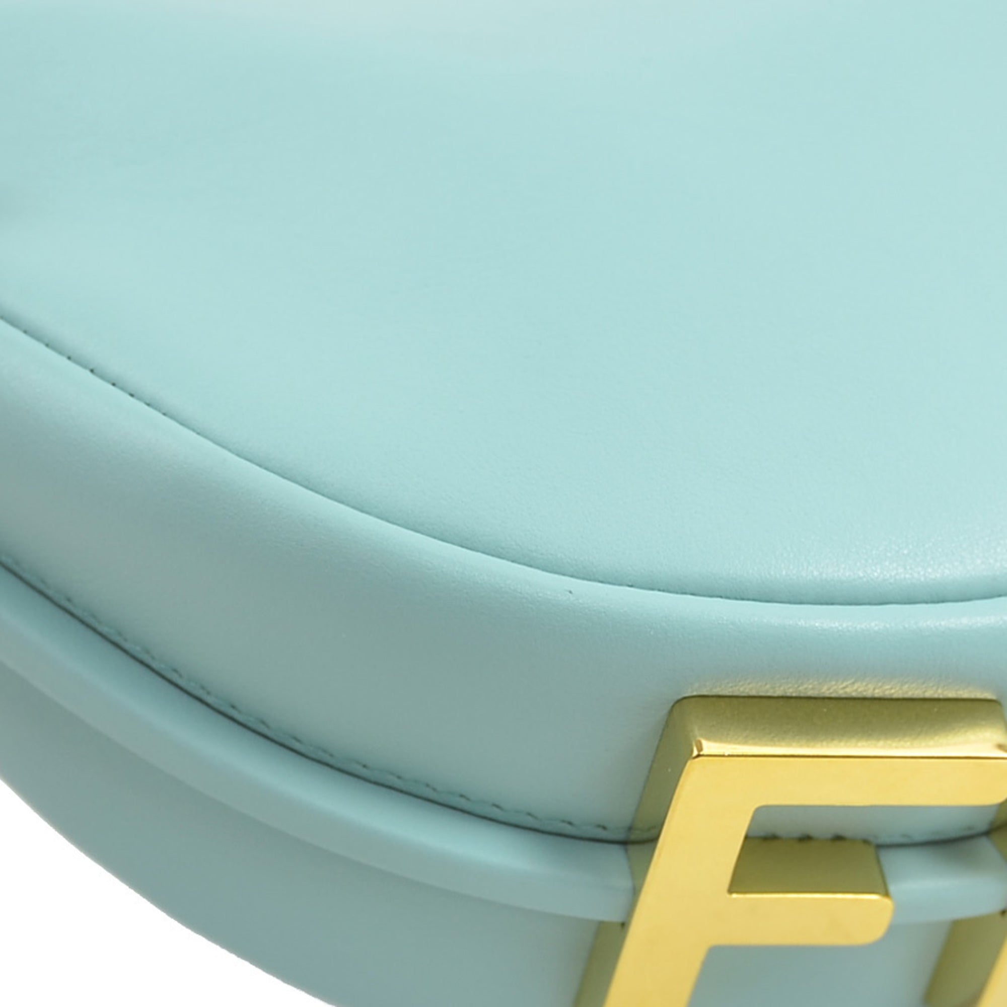 Fendi Light Blue Leather Shoulder Bag (Pre-Owned)