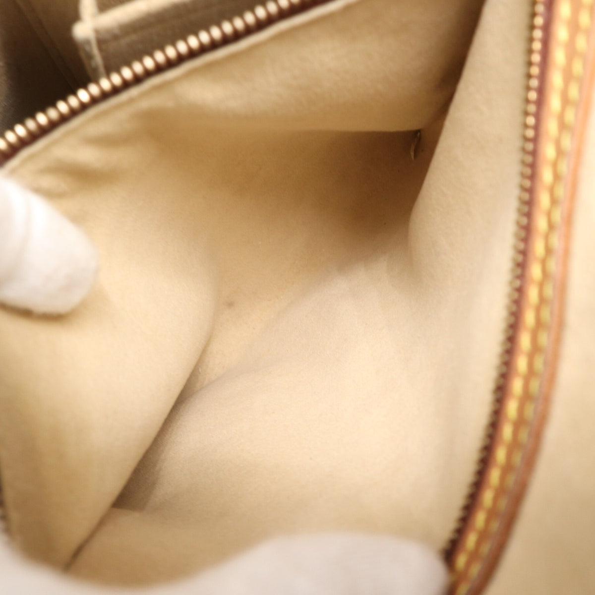 Louis Vuitton Beige Brown Galle Monogram Coated Canvas Leather Handbag (Pre-Owned)