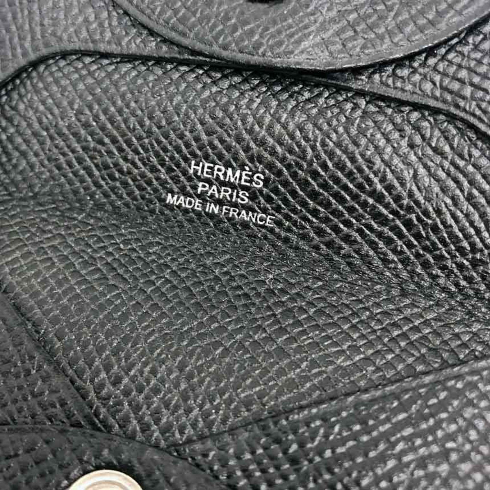 Hermes Black Epsom Leather Coin Purse/Coin Case (Pre-Owned)