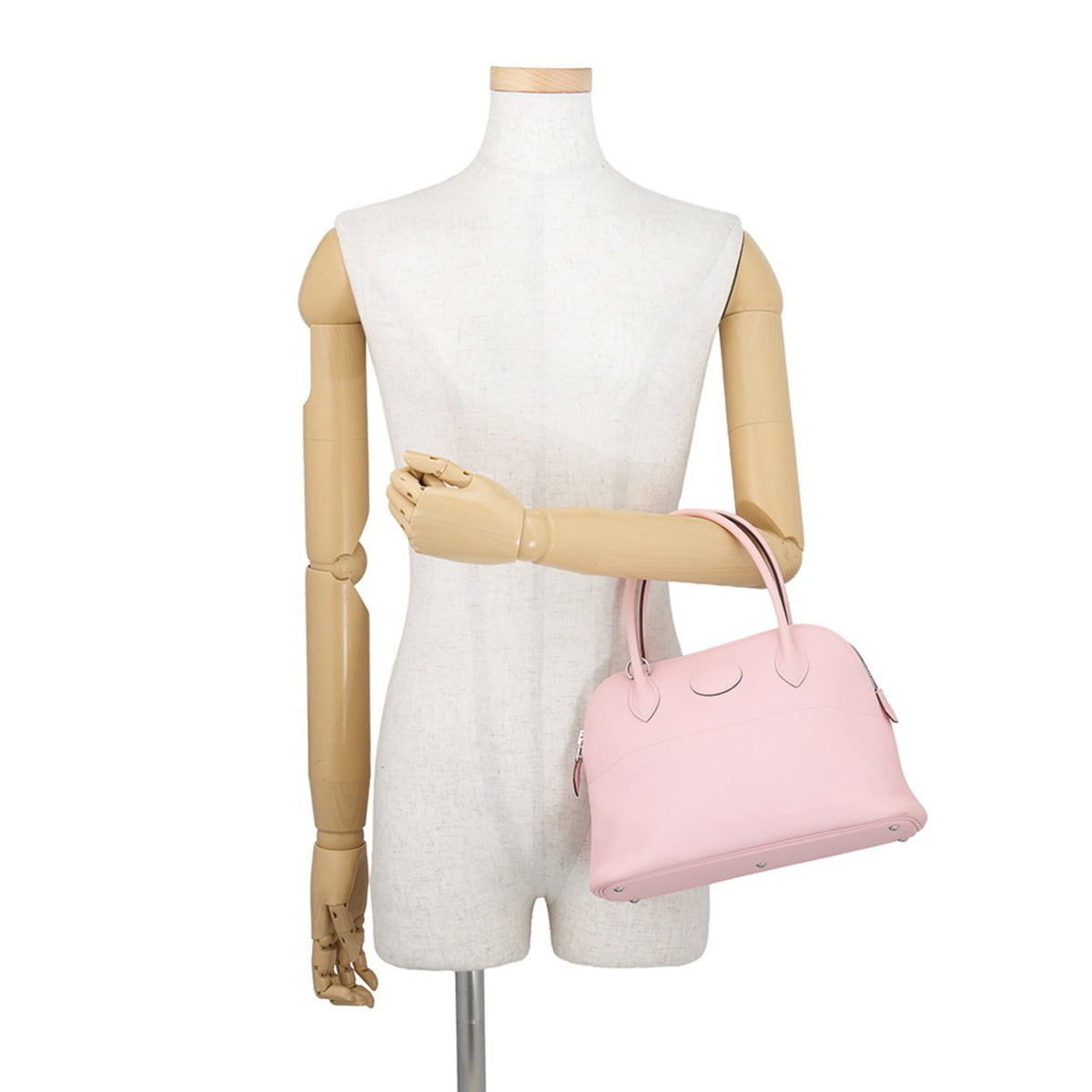 Hermes Bolide Rose Sakura Swift Leather Handbag (Pre-Owned)