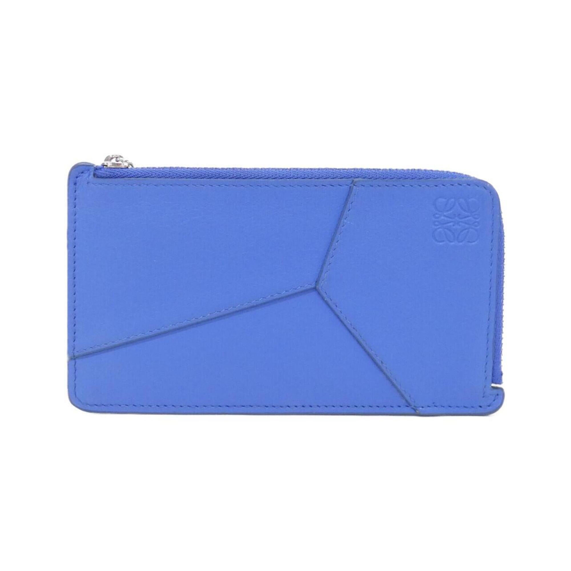 Loewe Blue Leather Coin Purse/Coin Case (Pre-Owned)