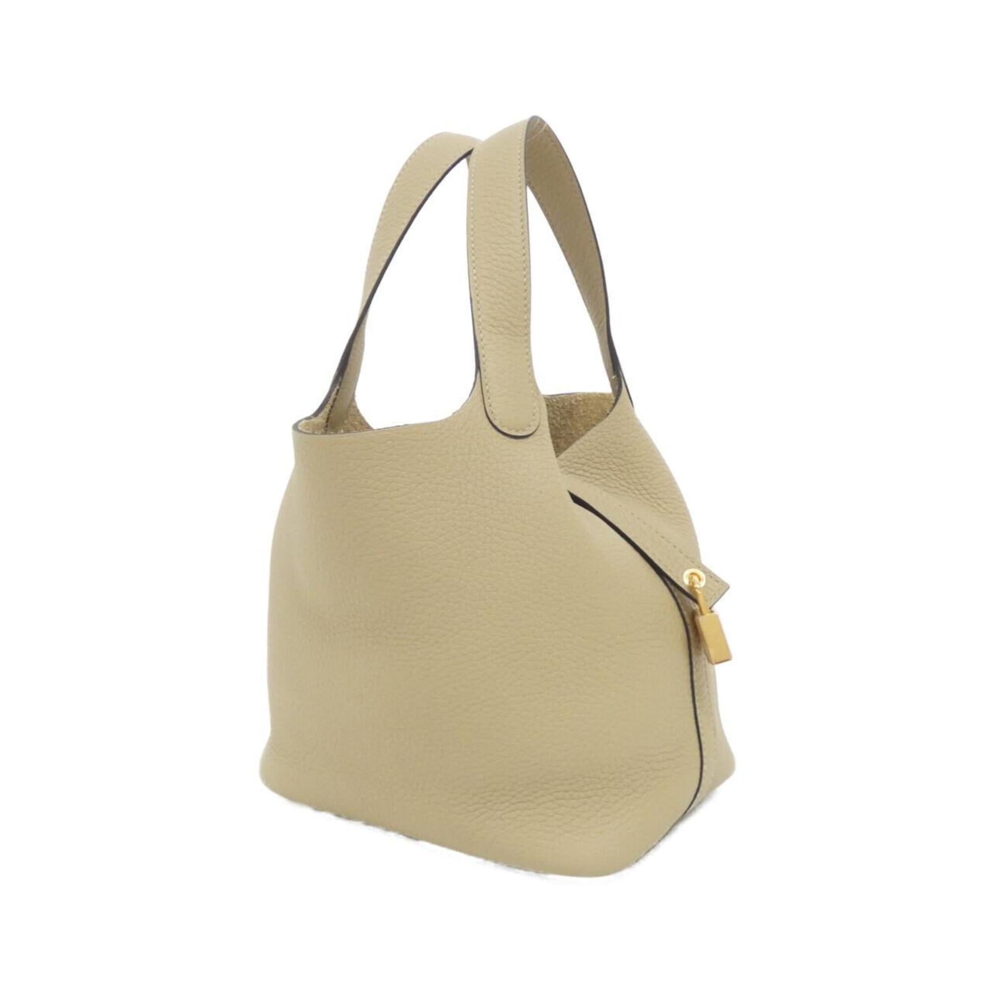 Hermes Picotin Gold Taurillon Clemence Leather Handbag (Pre-Owned)