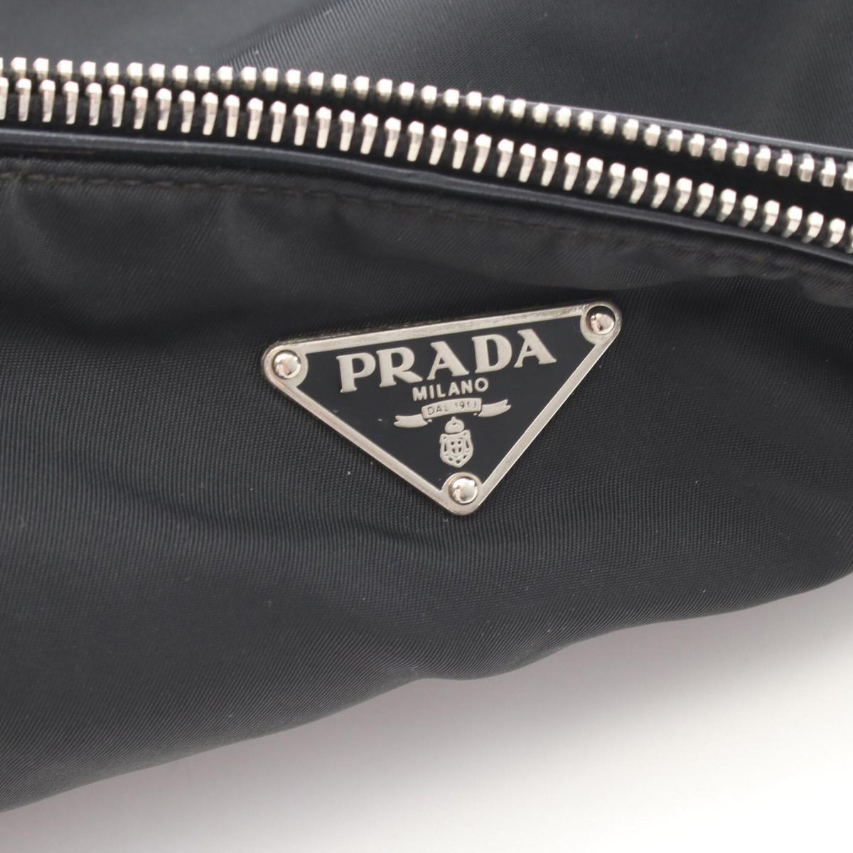 Prada Black Nylon Leather Shoulder Bag (Pre-Owned)