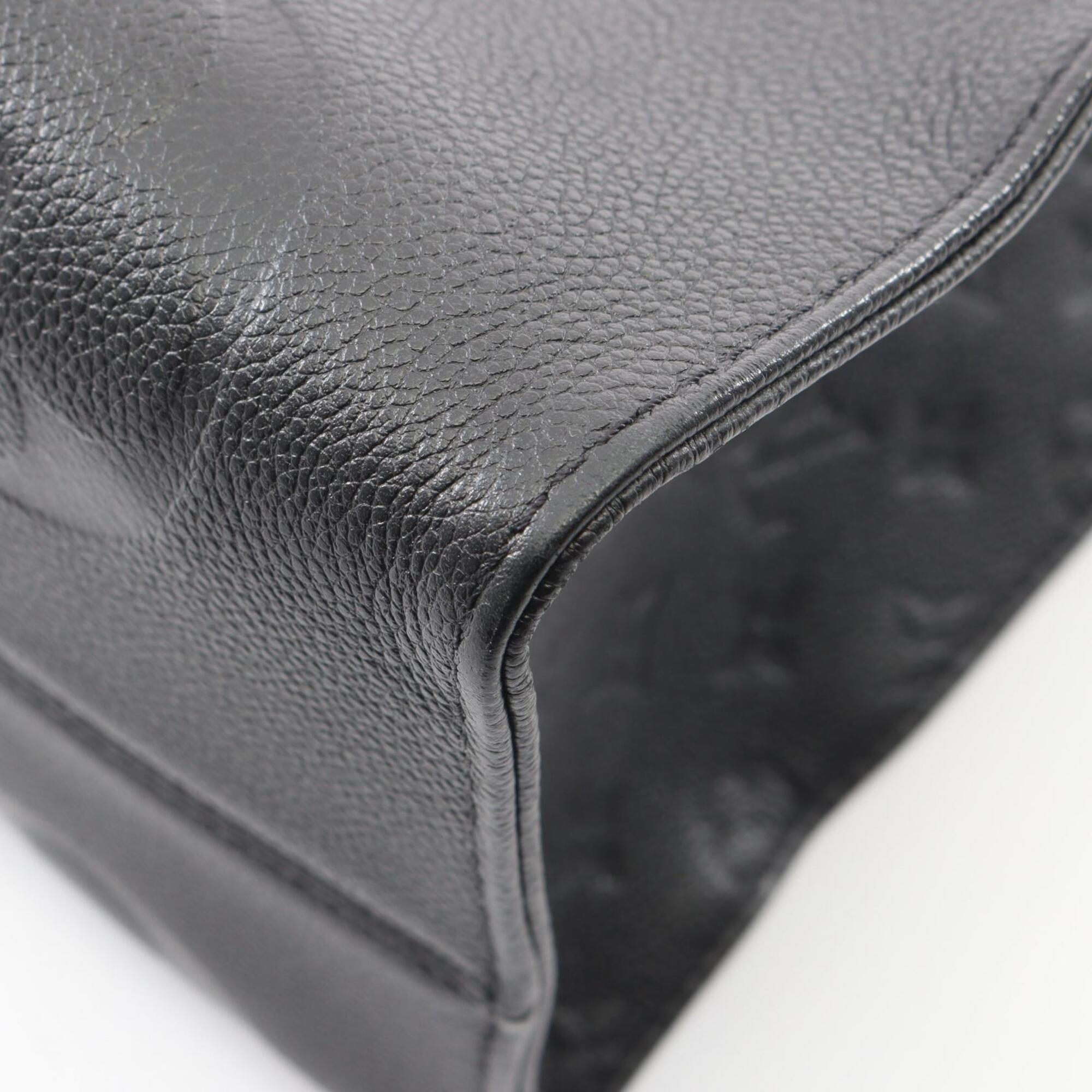 Louis Vuitton Black Leather Handbag Tote Bag (Pre-Owned)