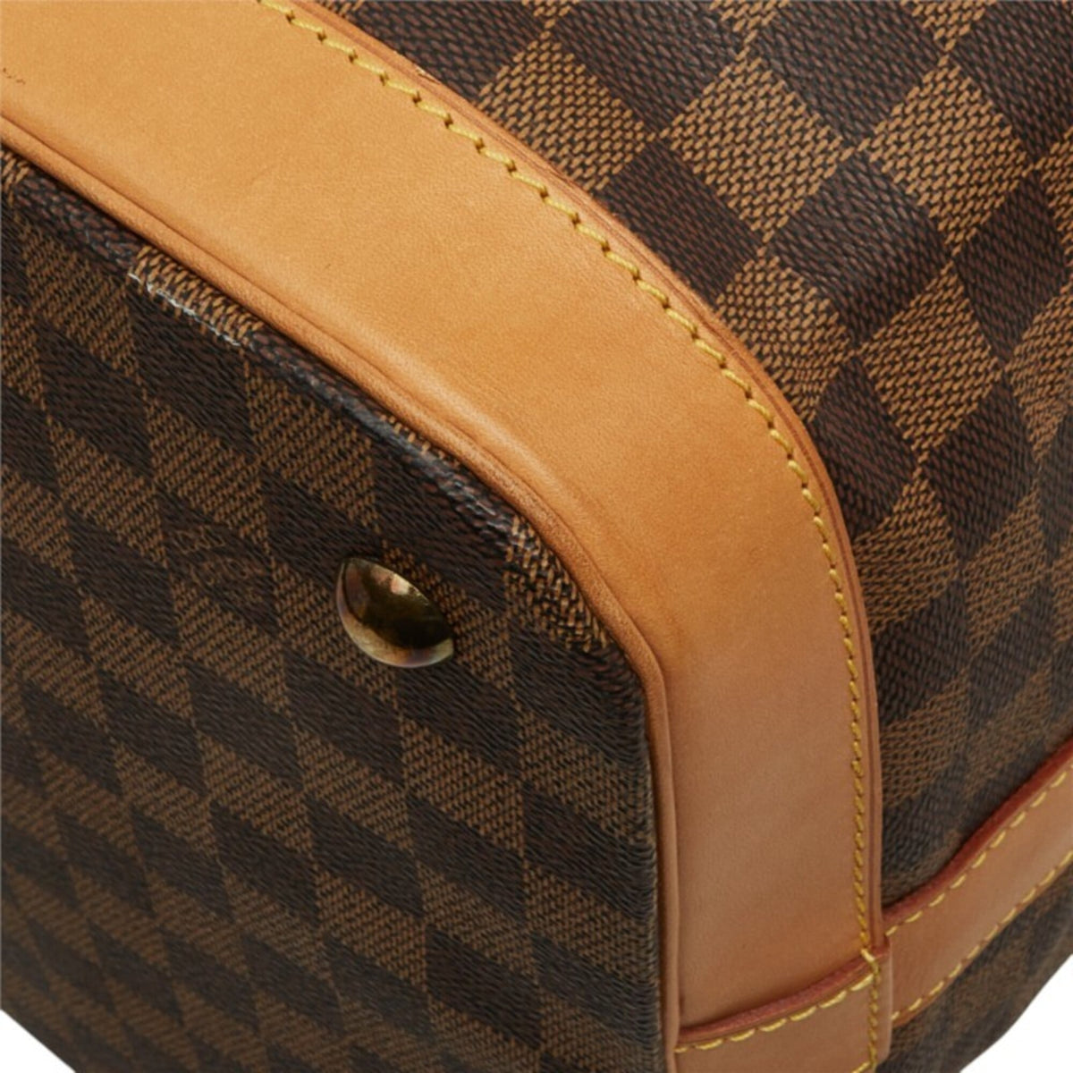 Louis Vuitton Damier Brown Pvc Leather Boston Bag (Pre-Owned)