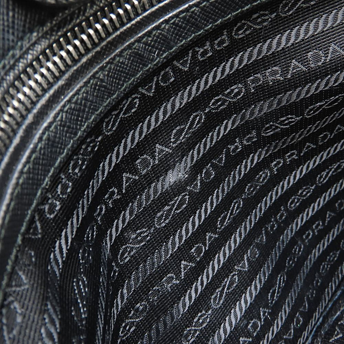 Prada Black Nylon Leather Tote Bag (Pre-Owned)