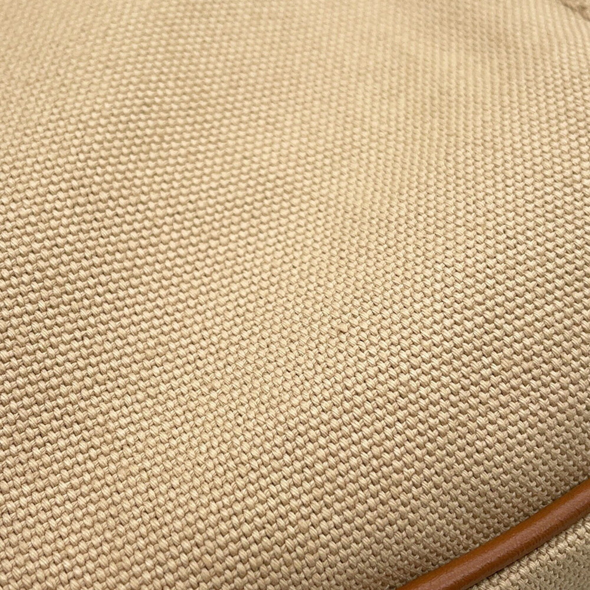 Miu Miu Beige Brown Leather Canvas Backpack Handbag (Pre-Owned)
