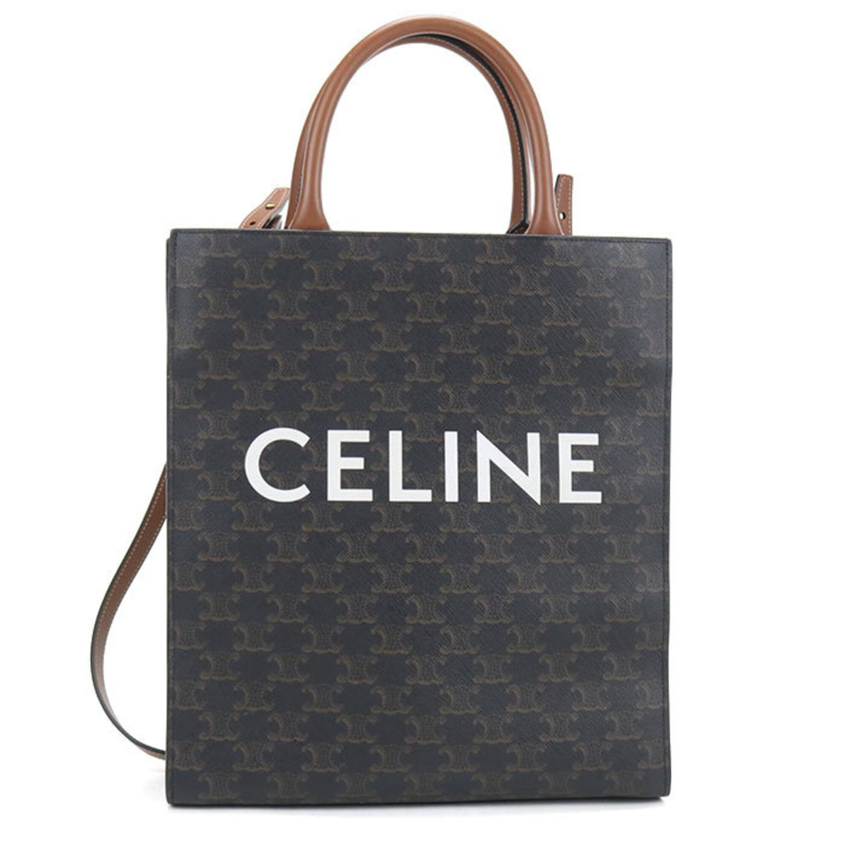 Celine Brown Pvc Tote Bag (Pre-Owned)
