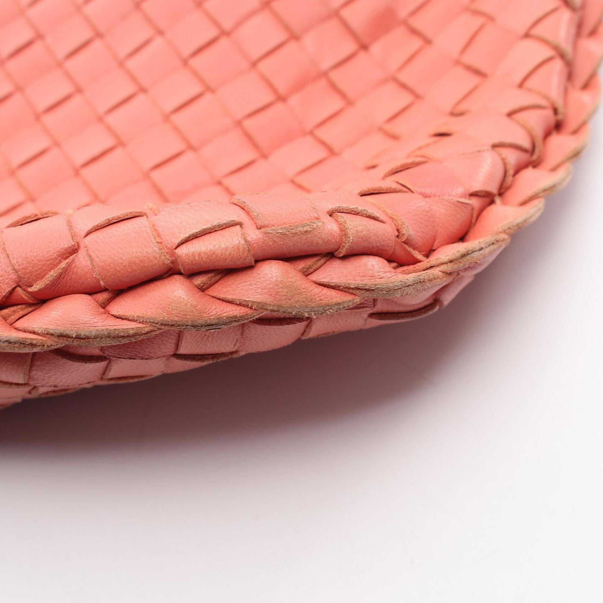 Bottega Veneta Pink Leather Handbag Shoulder Bag (Pre-Owned)