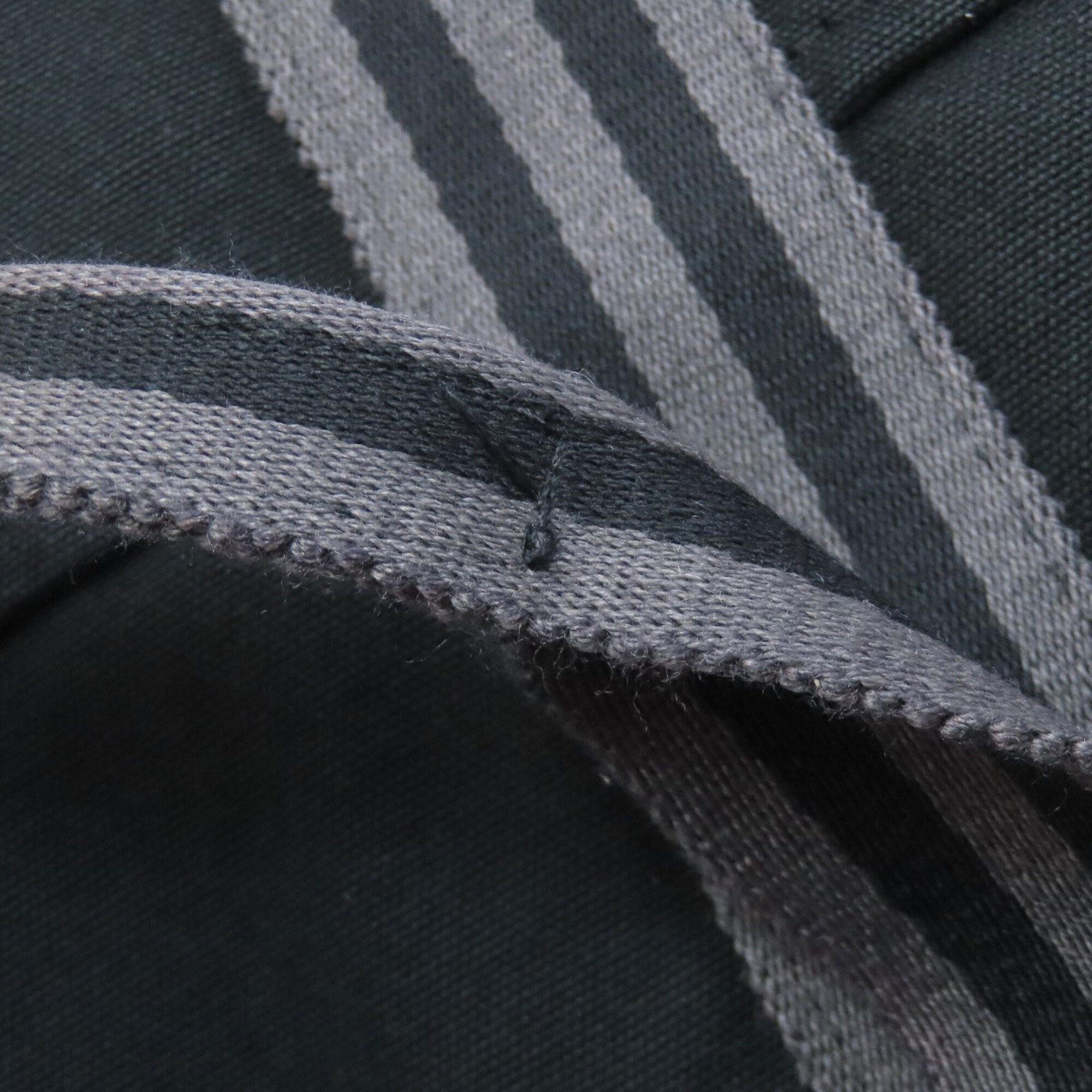 Hermes Black Gray Canvas Tote Bag (Pre-Owned)
