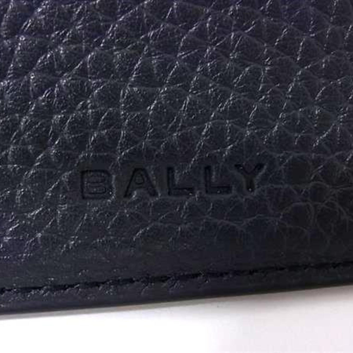 Bally Navy Leather Long Wallet (Bi-Fold) (Pre-Owned)