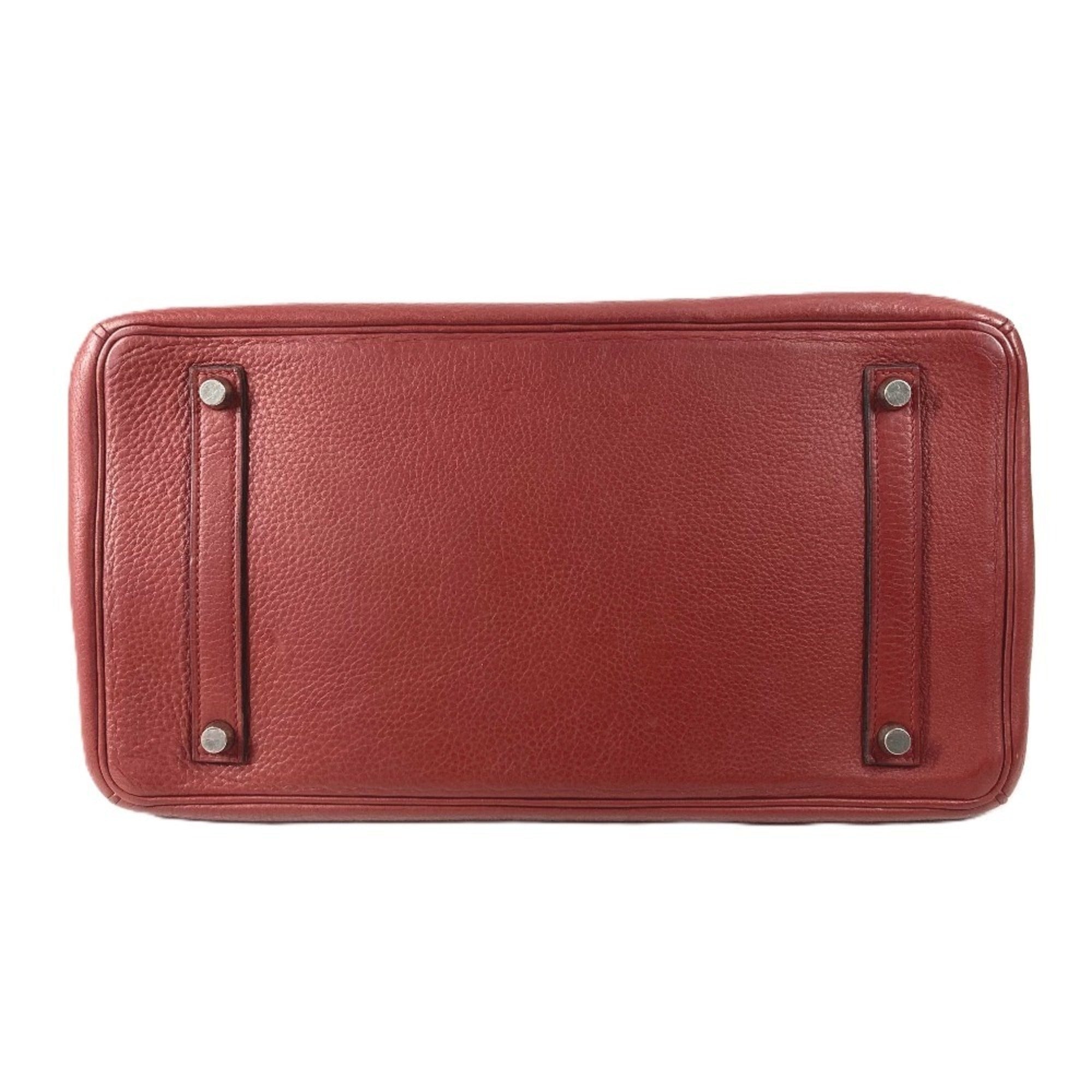 Hermes Red Color Rouge H Ardennes Leather Handbag Tote Bag (Pre-Owned)