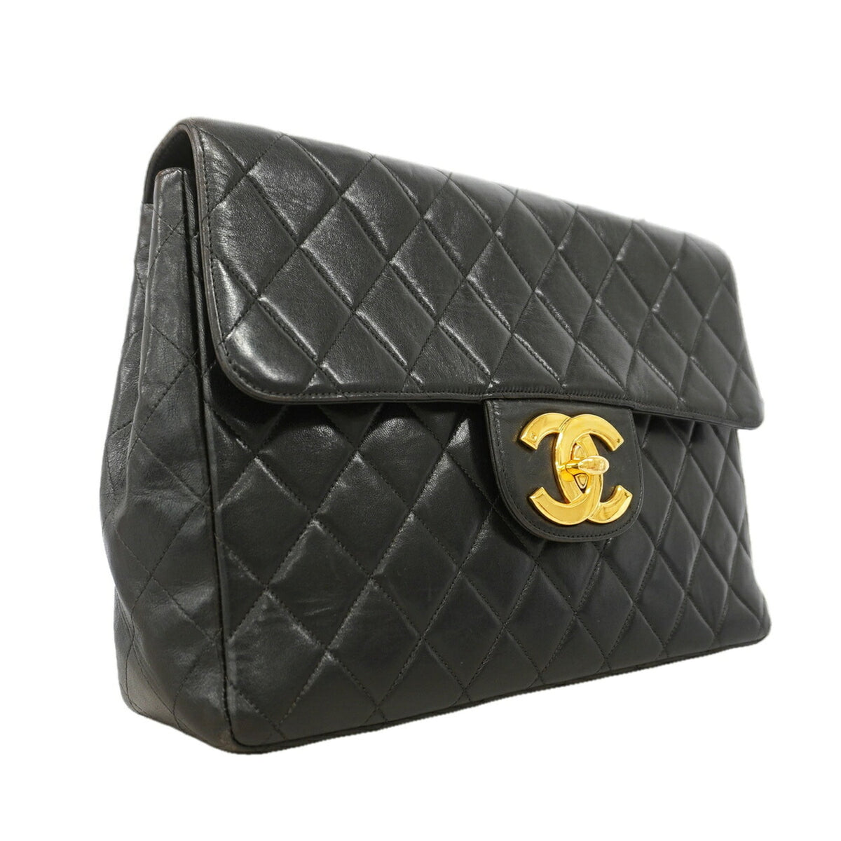 Chanel Black Leather Shoulder Bag (Pre-Owned)