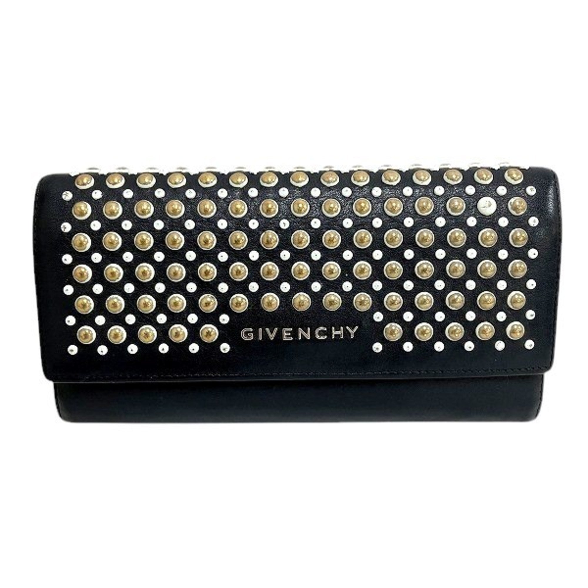Givenchy Black Leather Long Wallet (Bi-Fold) (Pre-Owned)