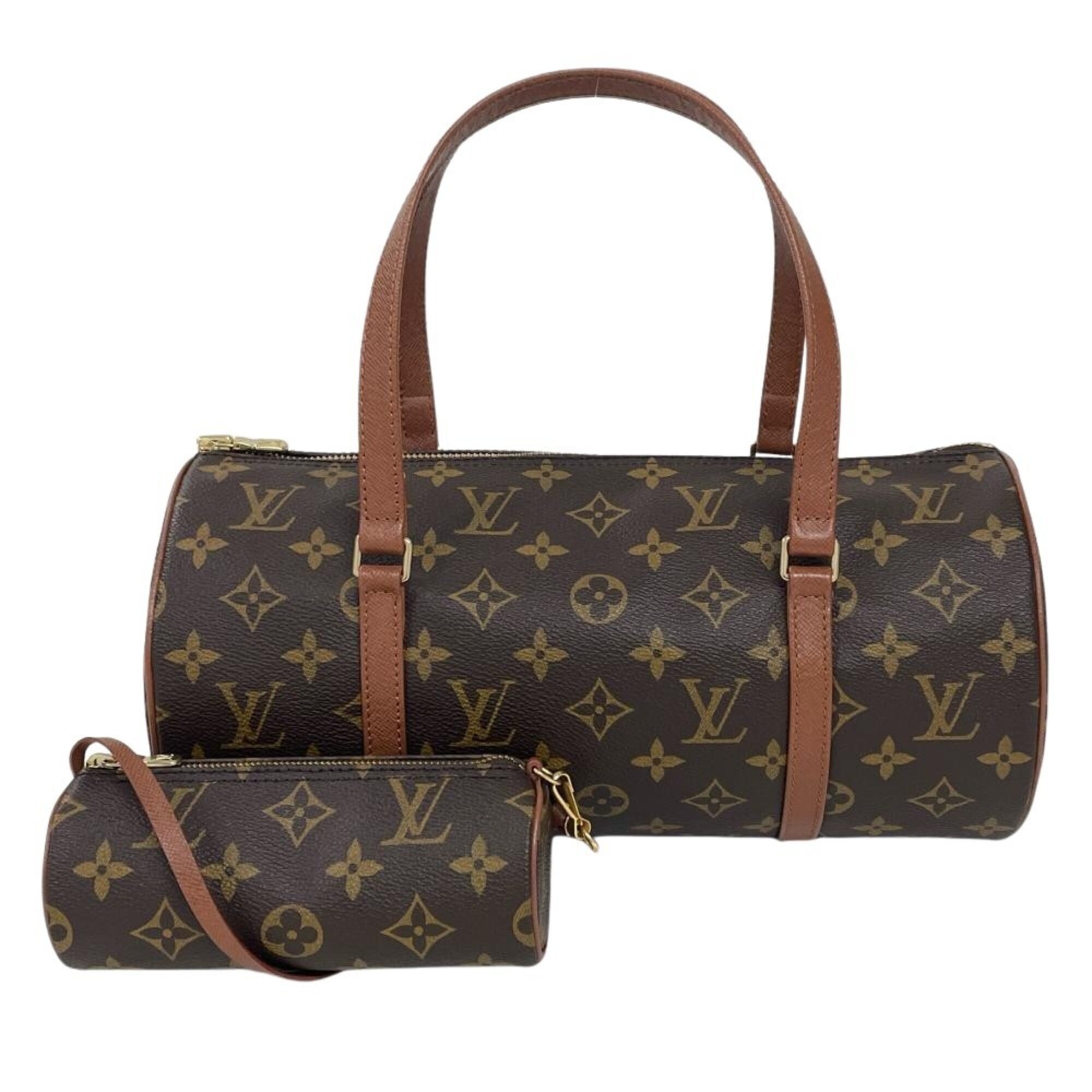 Louis Vuitton Brown Monogram Canvas Handbag Pouch (Pre-Owned)