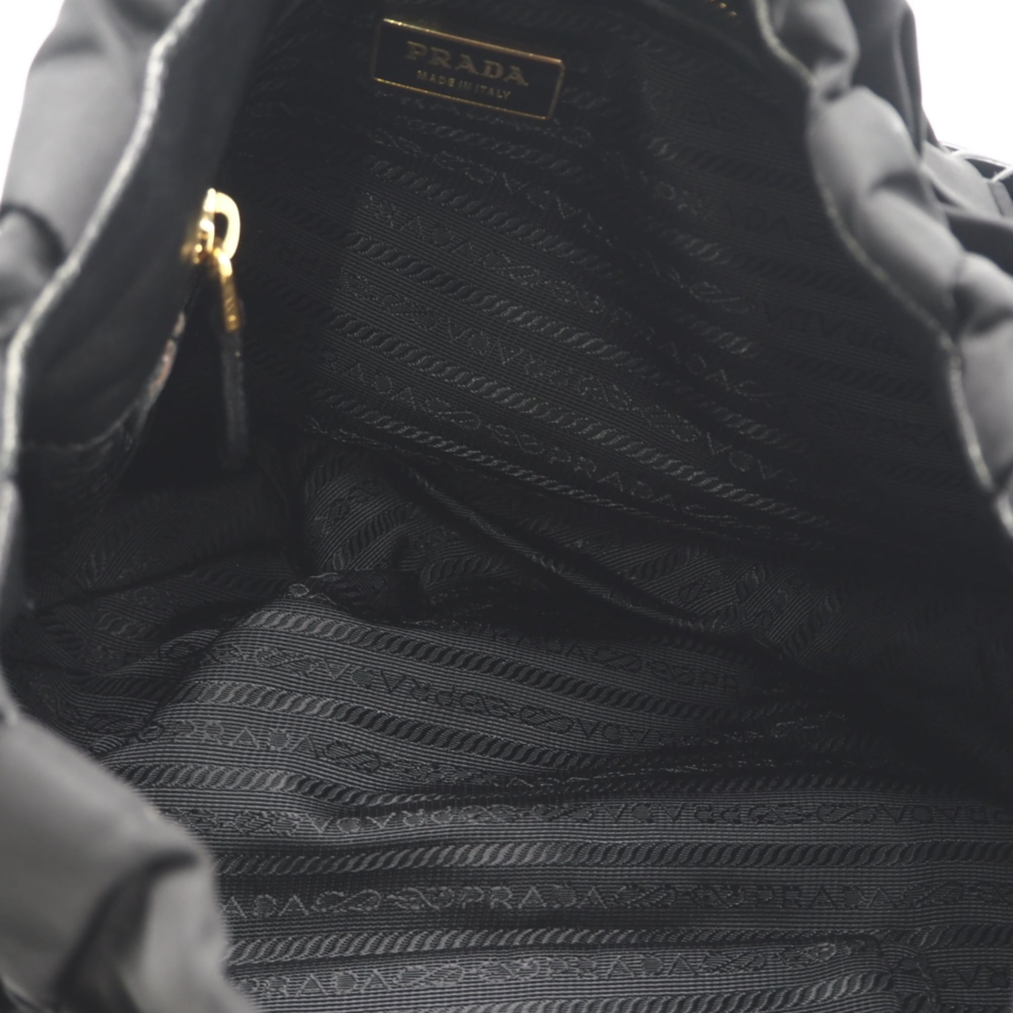 Prada Black Nylon Leather Plastic Handbag (Pre-Owned)