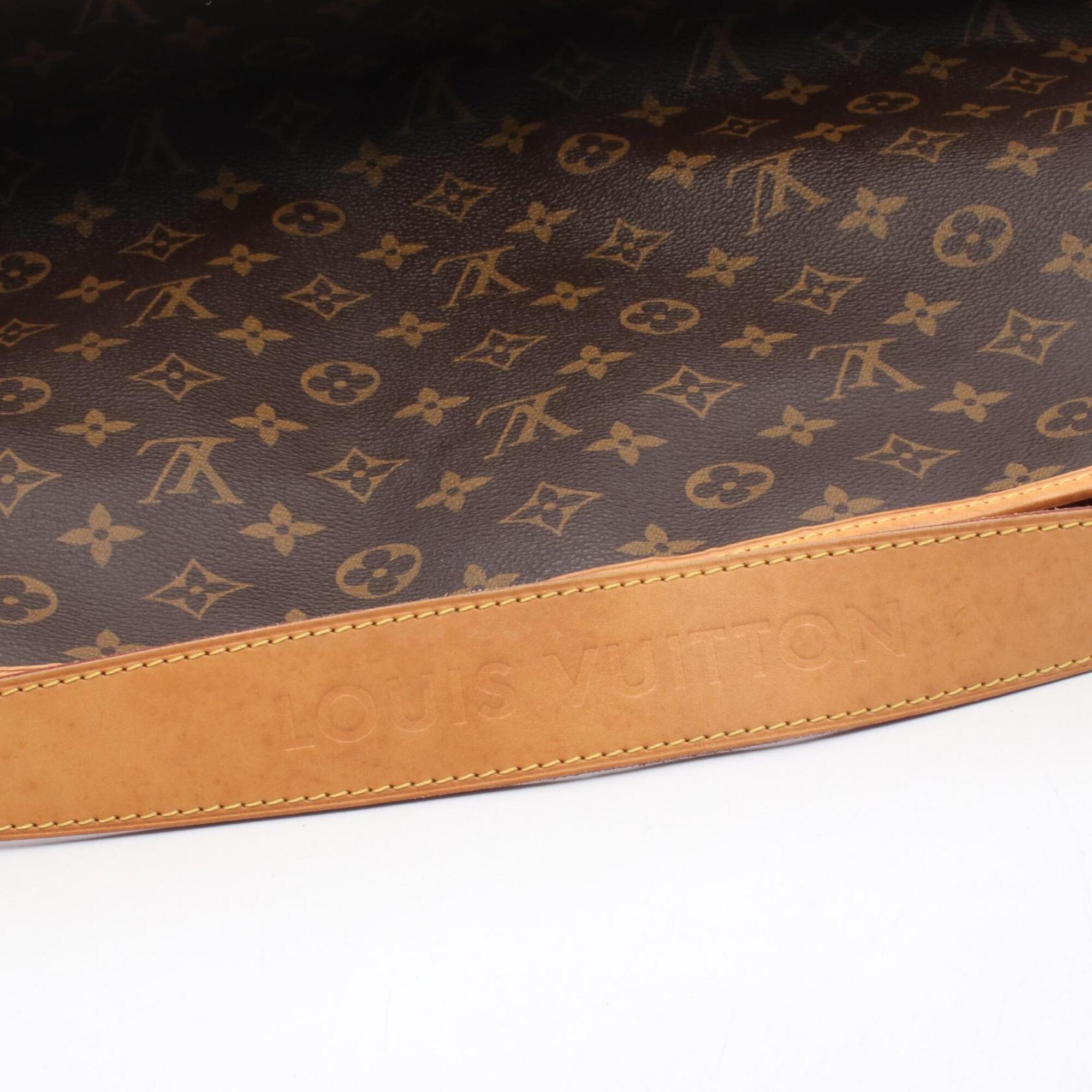 Louis Vuitton Brown Coated Canvas Leather Handbag Shoulder Bag (Pre-Owned)