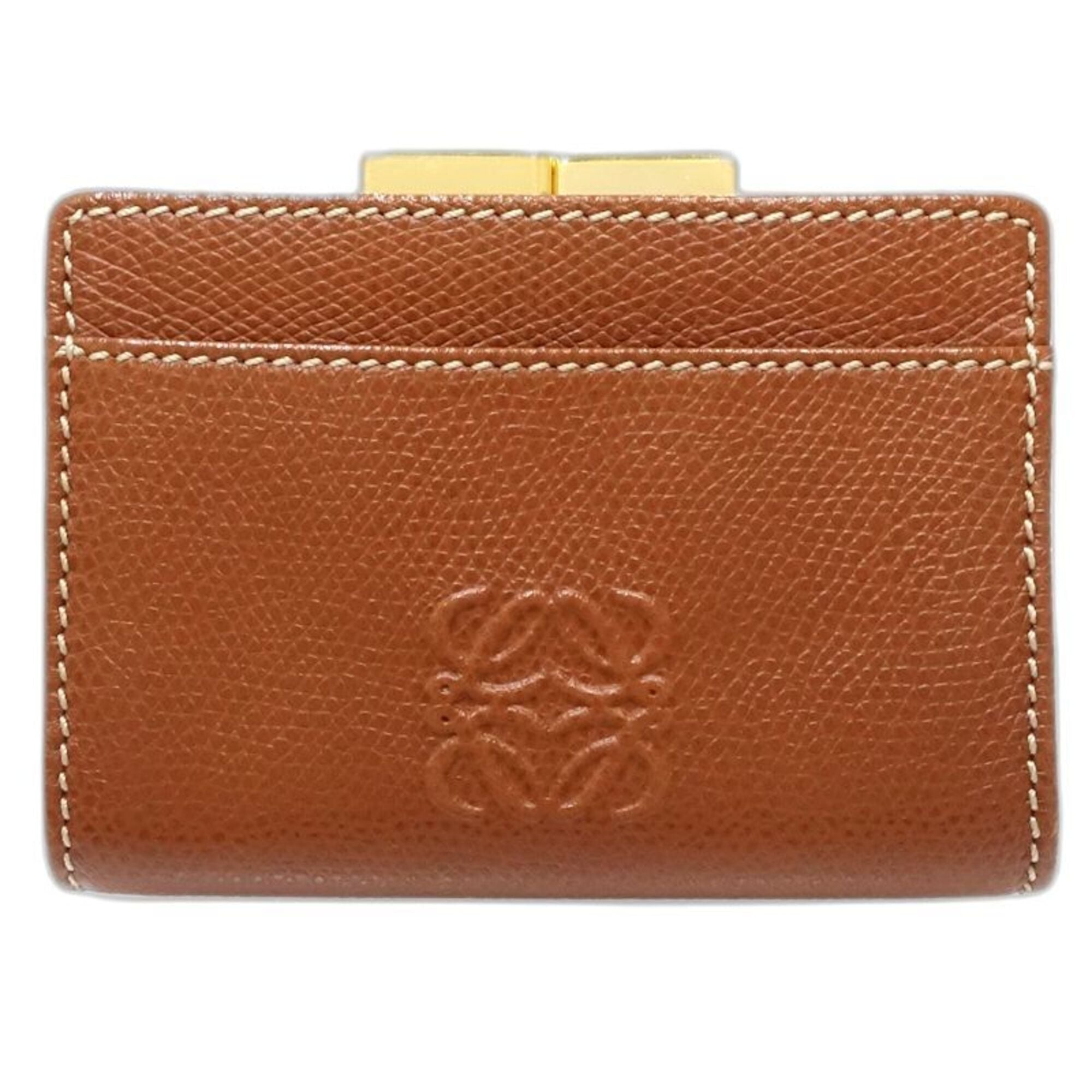Loewe Brown Leather Coin Purse/Coin Case (Pre-Owned)