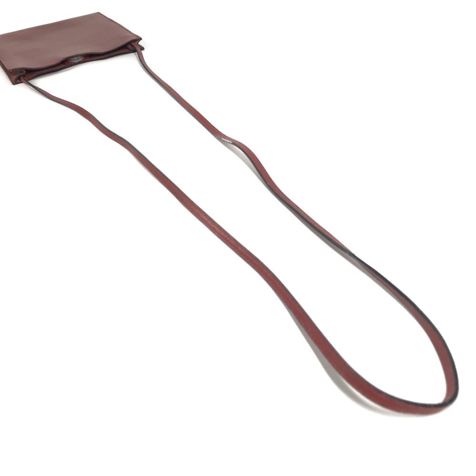 Hermes Brown Leather Pochette Shoulder Bag (Pre-Owned)