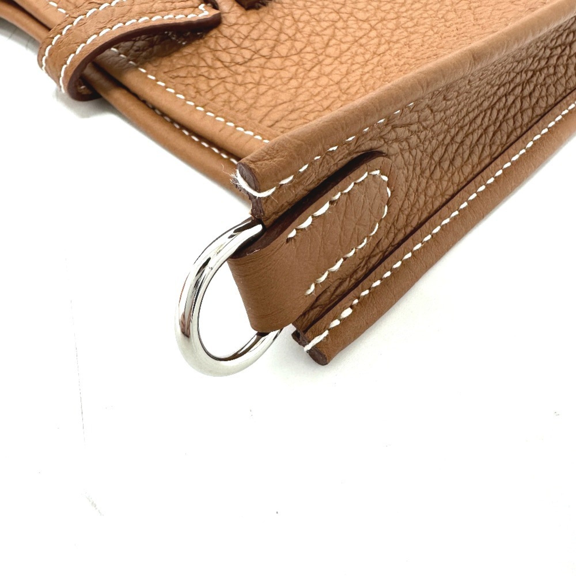 Hermes Evelyne Gold Taurillon Clemence Leather Shoulder Bag (Pre-Owned)