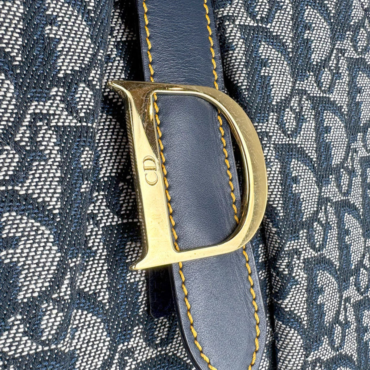 Christian Dior Navy Trotter Leather Handbag (Pre-Owned)