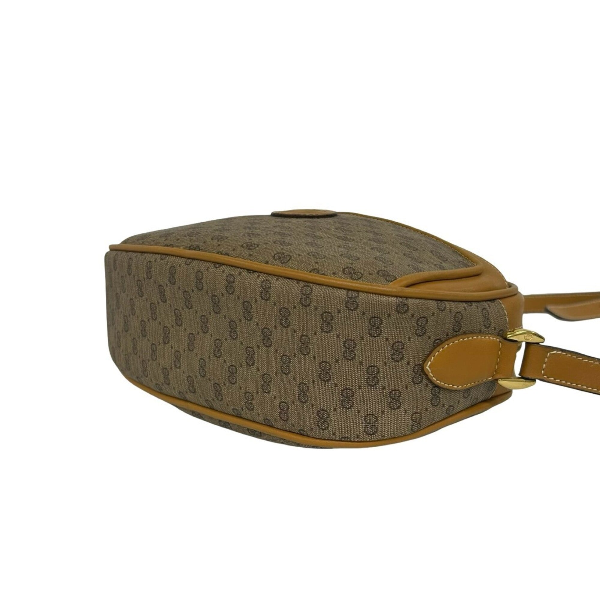 Gucci Brown Leather Pvc Pochette Shoulder Bag (Pre-Owned)