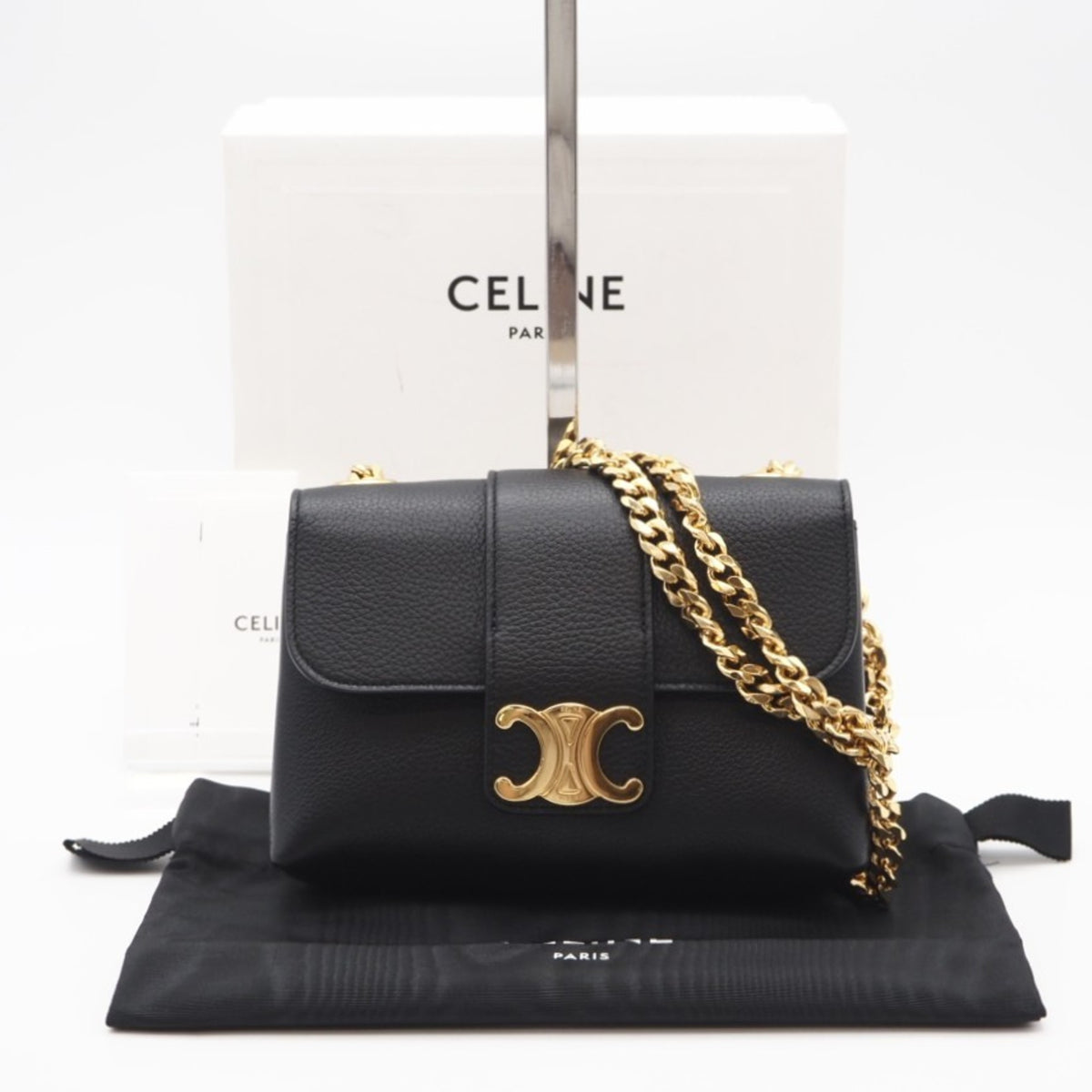 Celine Black Leather Shoulder Bag (Pre-Owned)