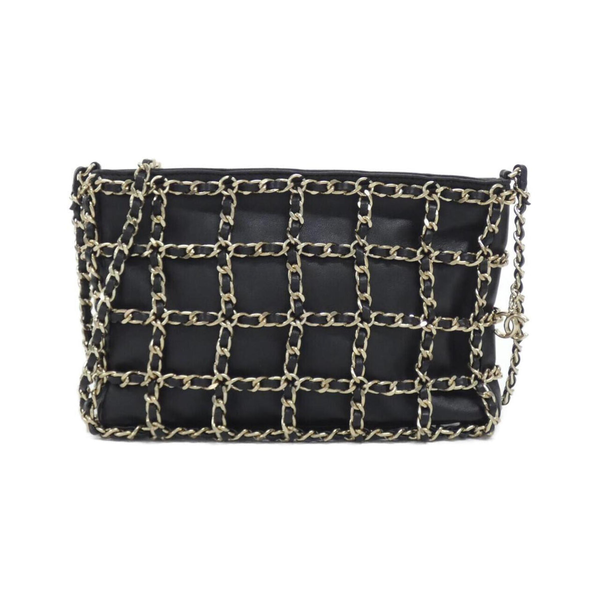 Chanel Black Leather Shoulder Bag (Pre-Owned)