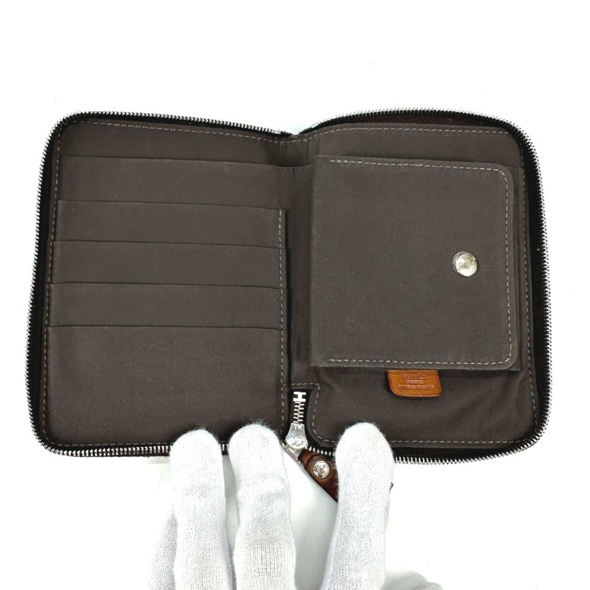 Hermes Orange Canvas Wallet (Bi-Fold) (Pre-Owned)