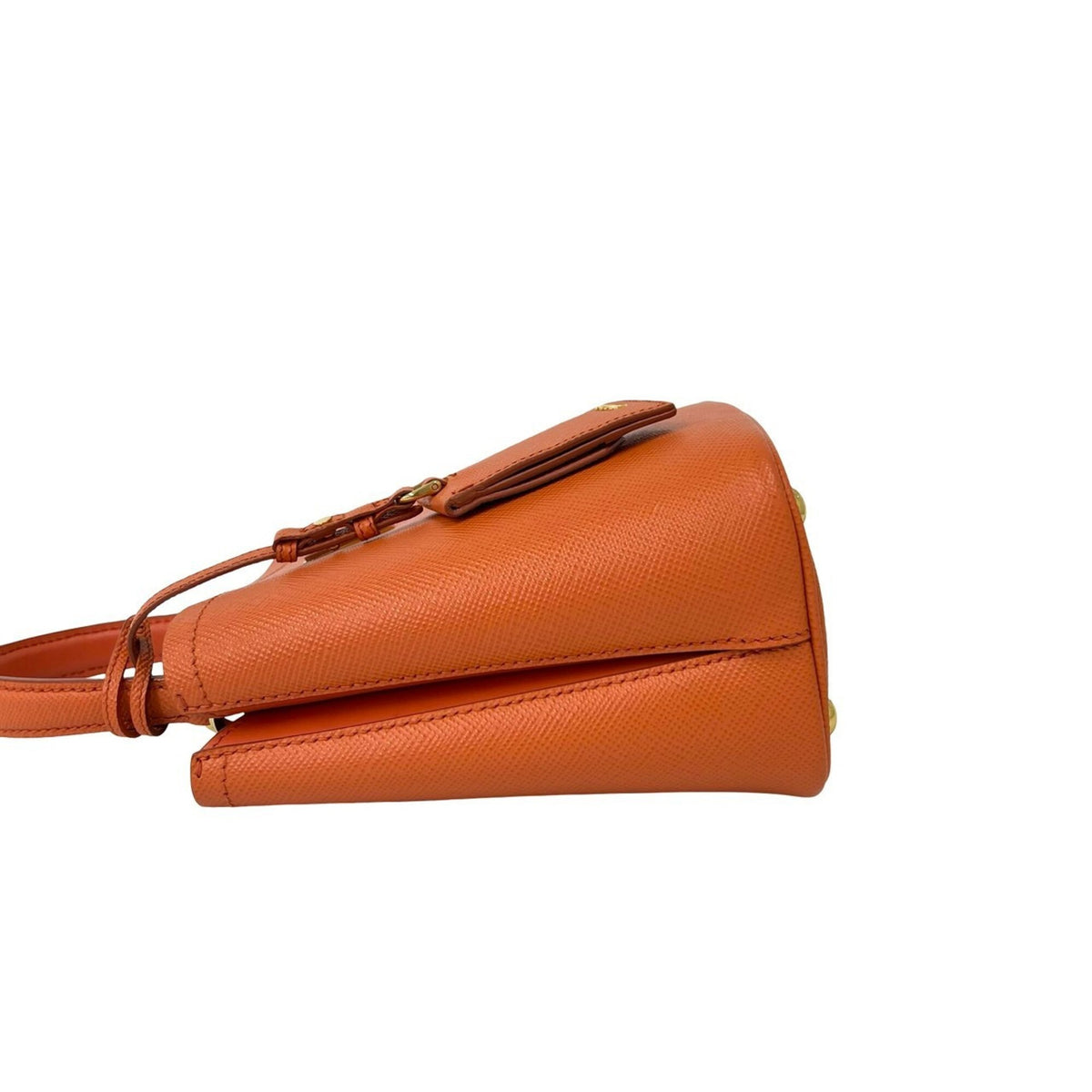 Prada Orange Leather Handbag Shoulder Bag (Pre-Owned)