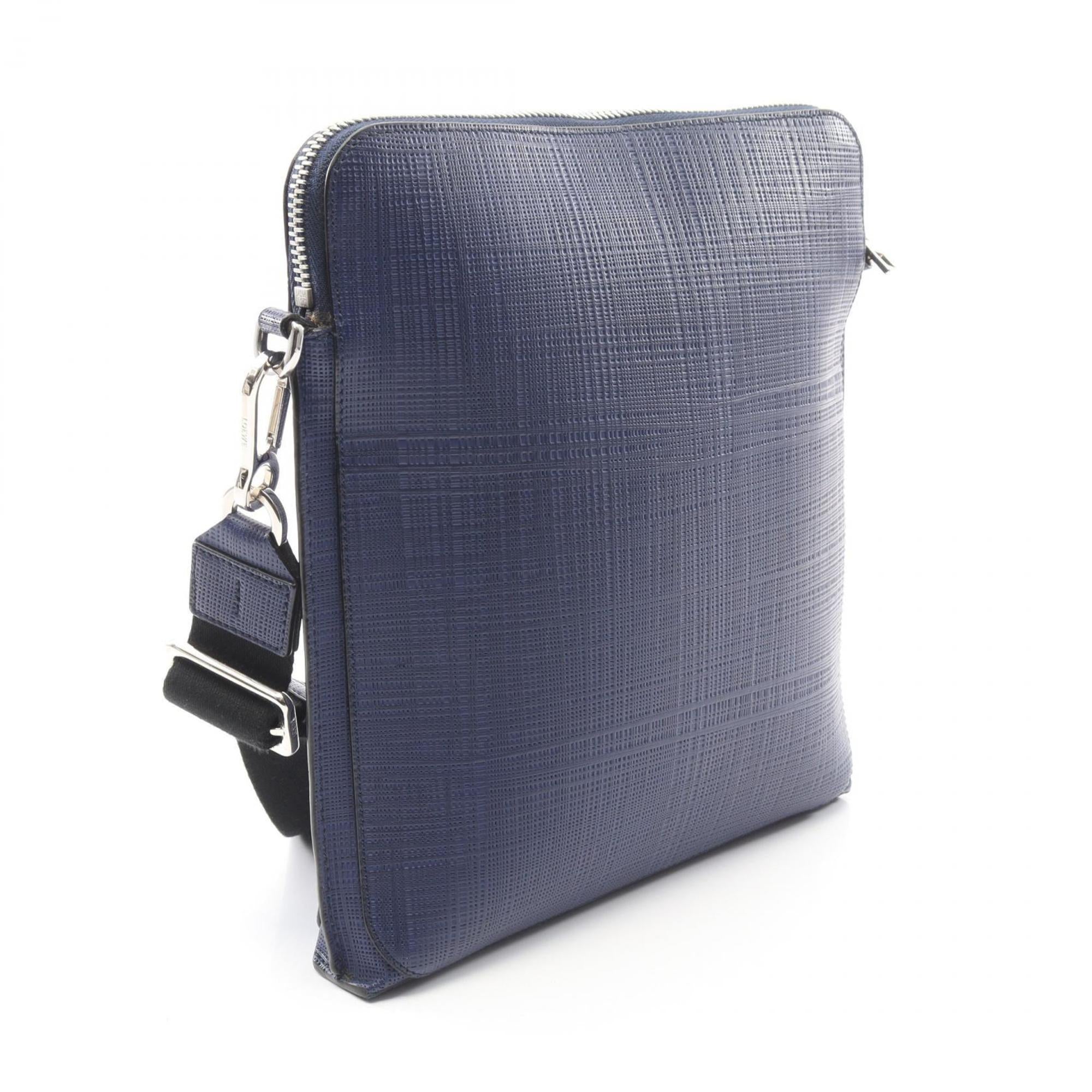 Loewe Blue Leather Shoulder Bag Sling Bag (Pre-Owned)