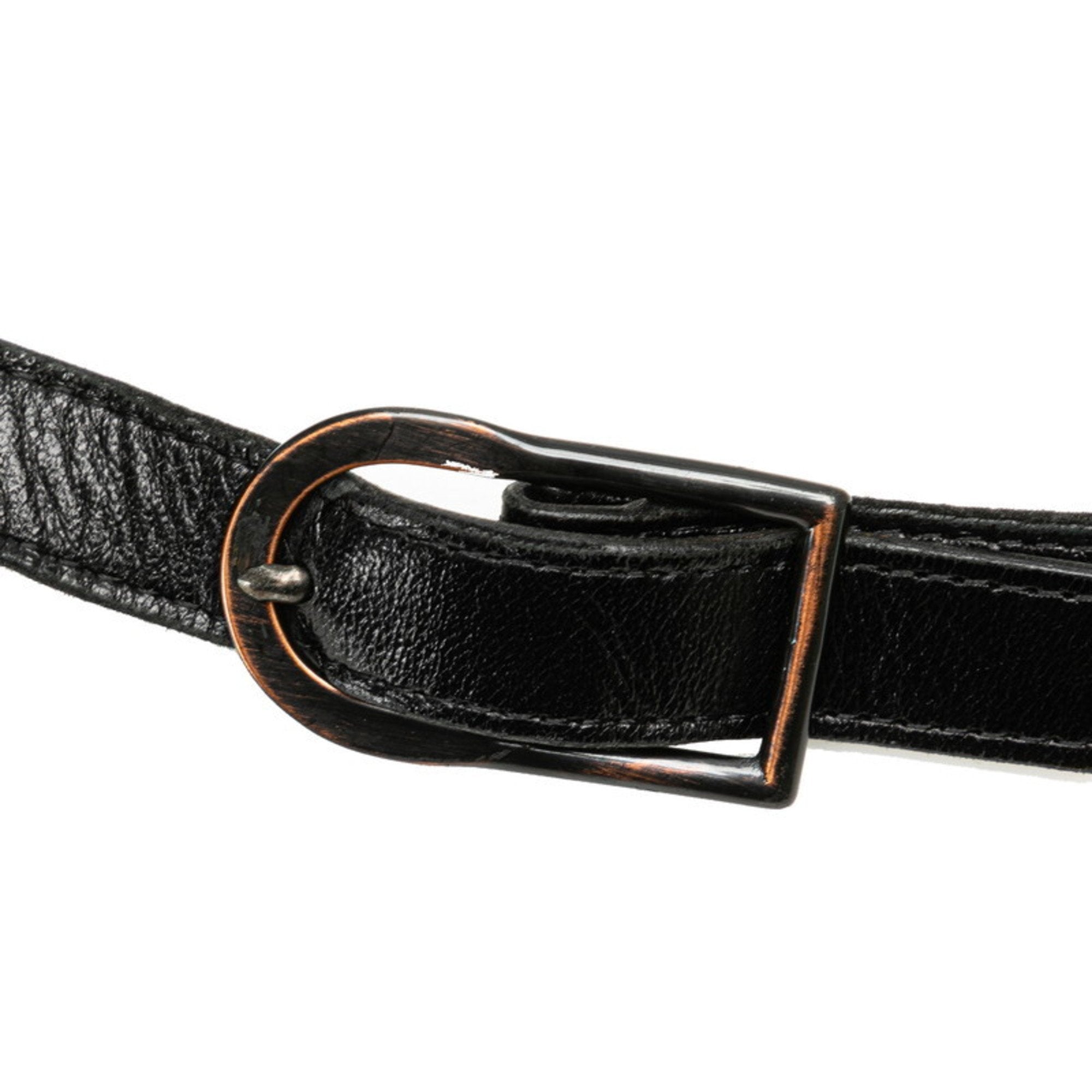 Saint Laurent Black Leather Shoulder Bag (Pre-Owned)