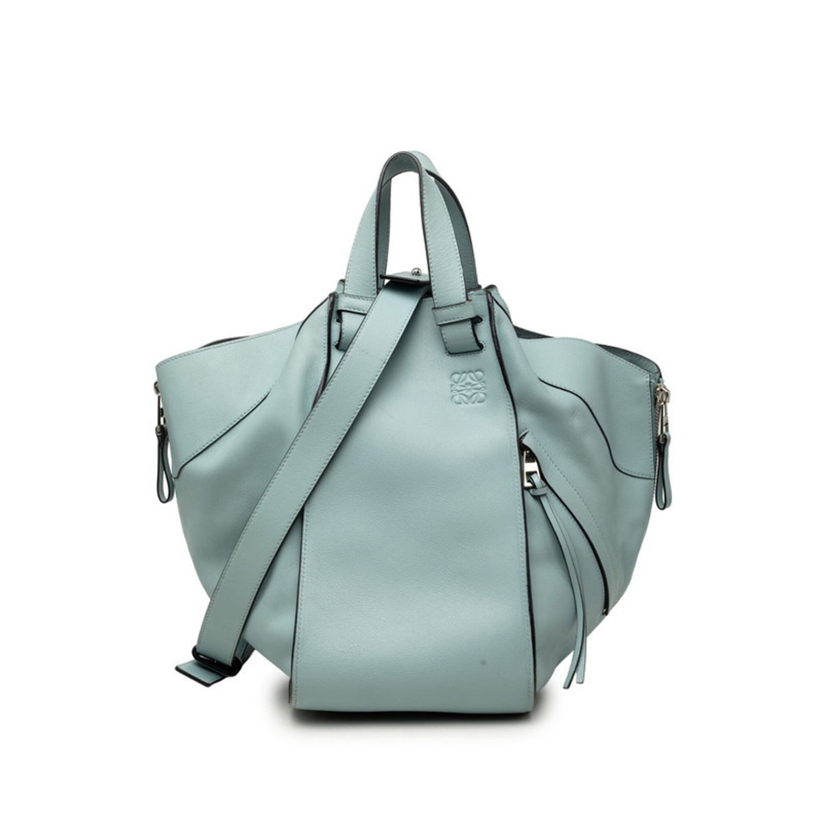 Loewe Blue Leather Handbag Pouch Shoulder Bag (Pre-Owned)