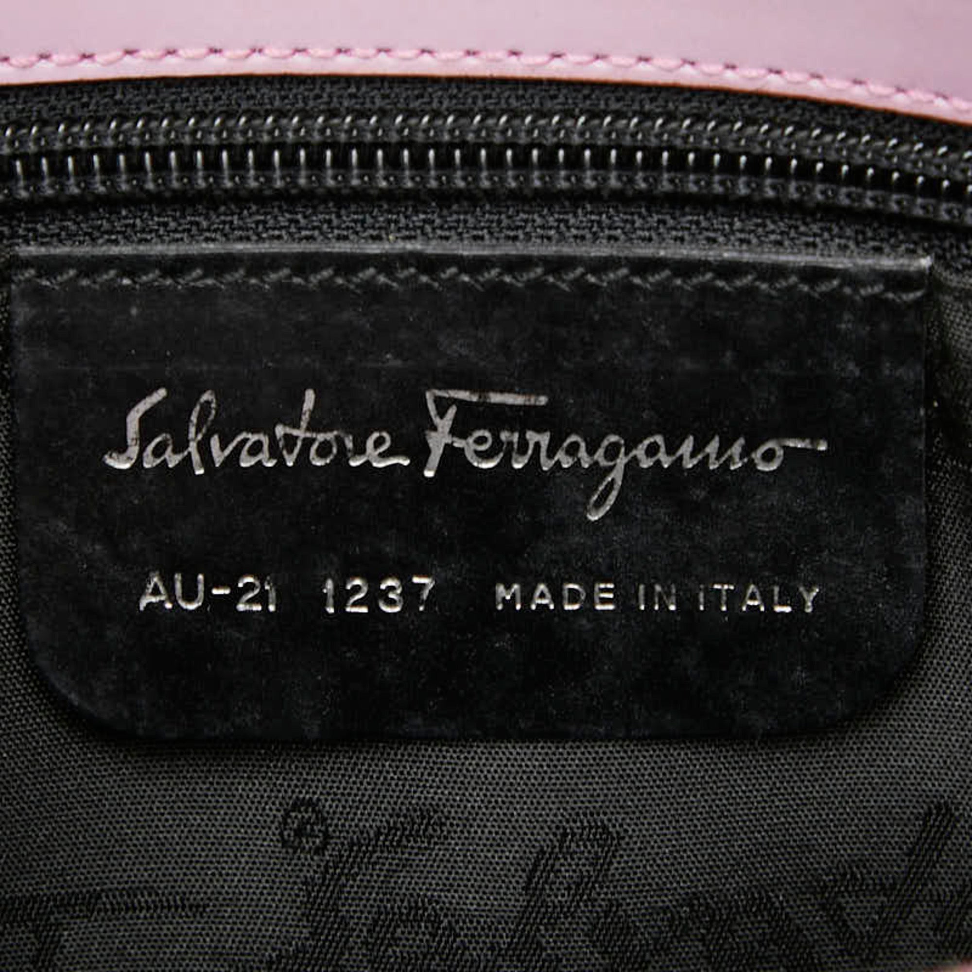 Salvatore Ferragamo Purple Shoulder Bag Tote Bag (Pre-Owned)