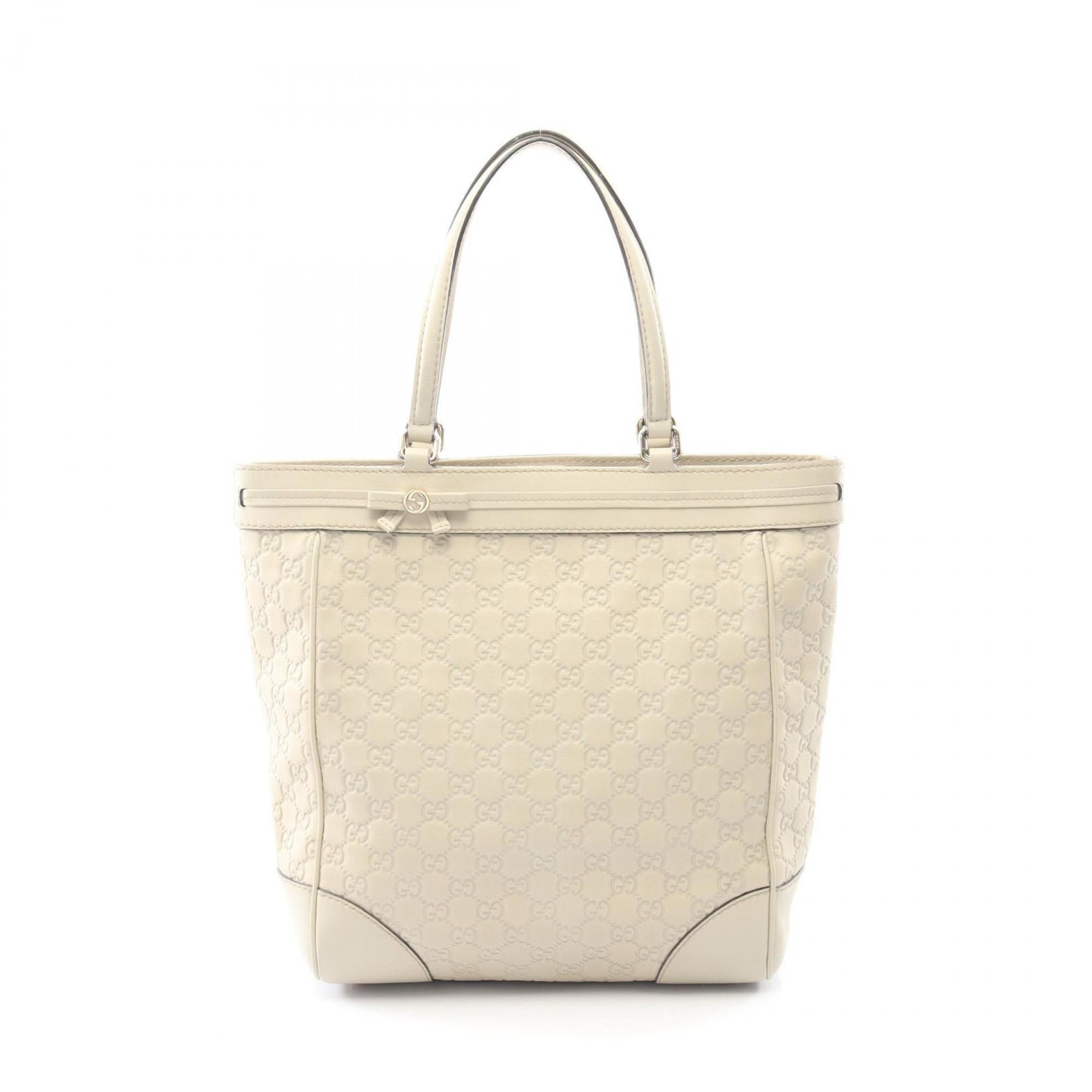 Gucci Beige Leather Tote Bag (Pre-Owned)