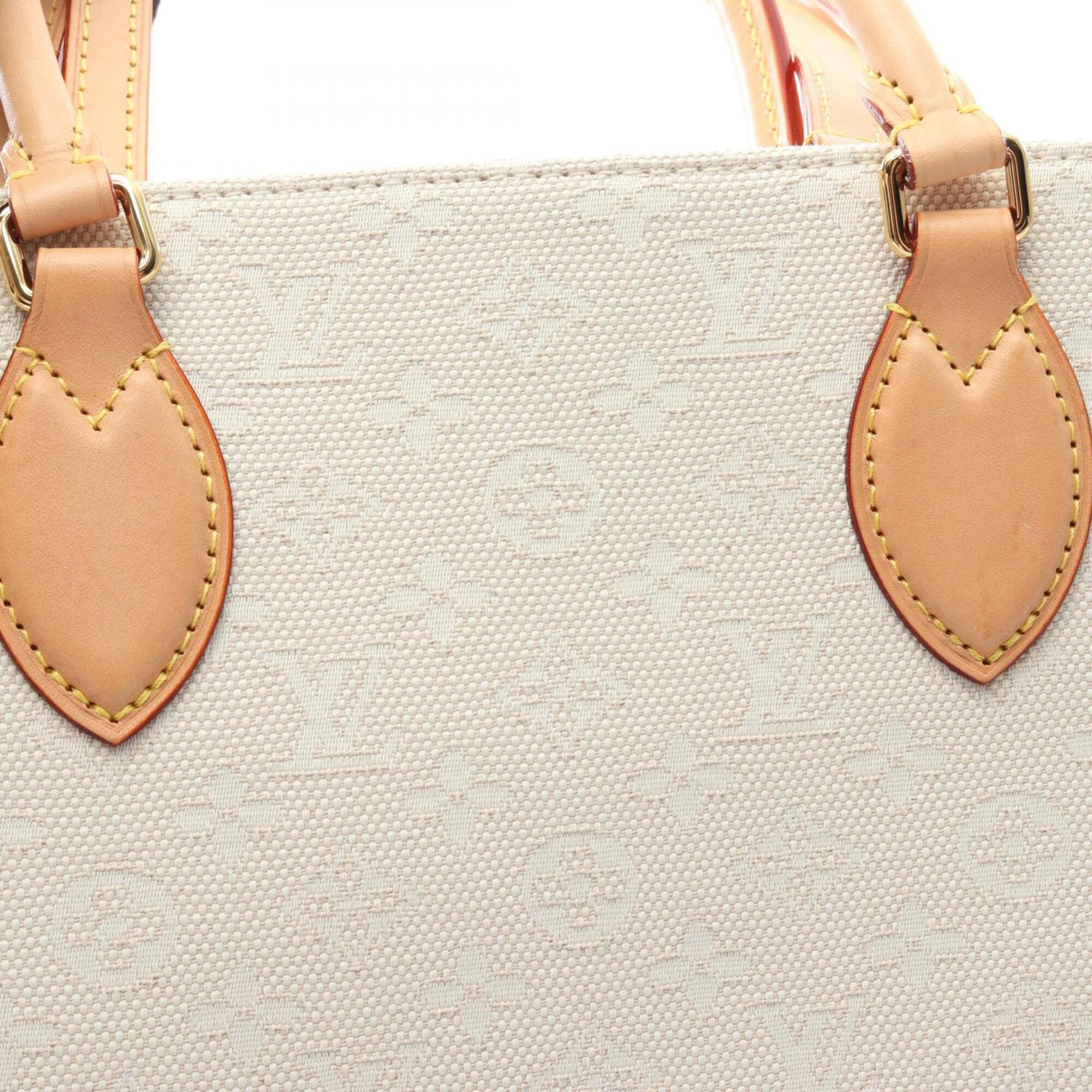 Louis Vuitton Multi-Color White Canvas Handbag Tote Bag (Pre-Owned)