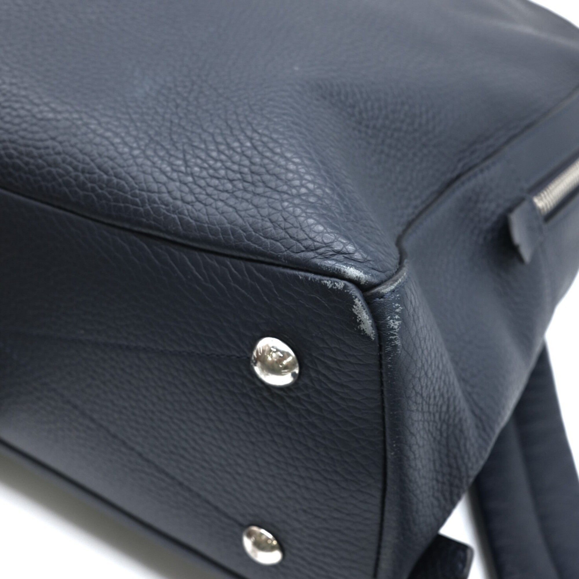 Louis Vuitton Dark Navy Leather Backpack (Pre-Owned)