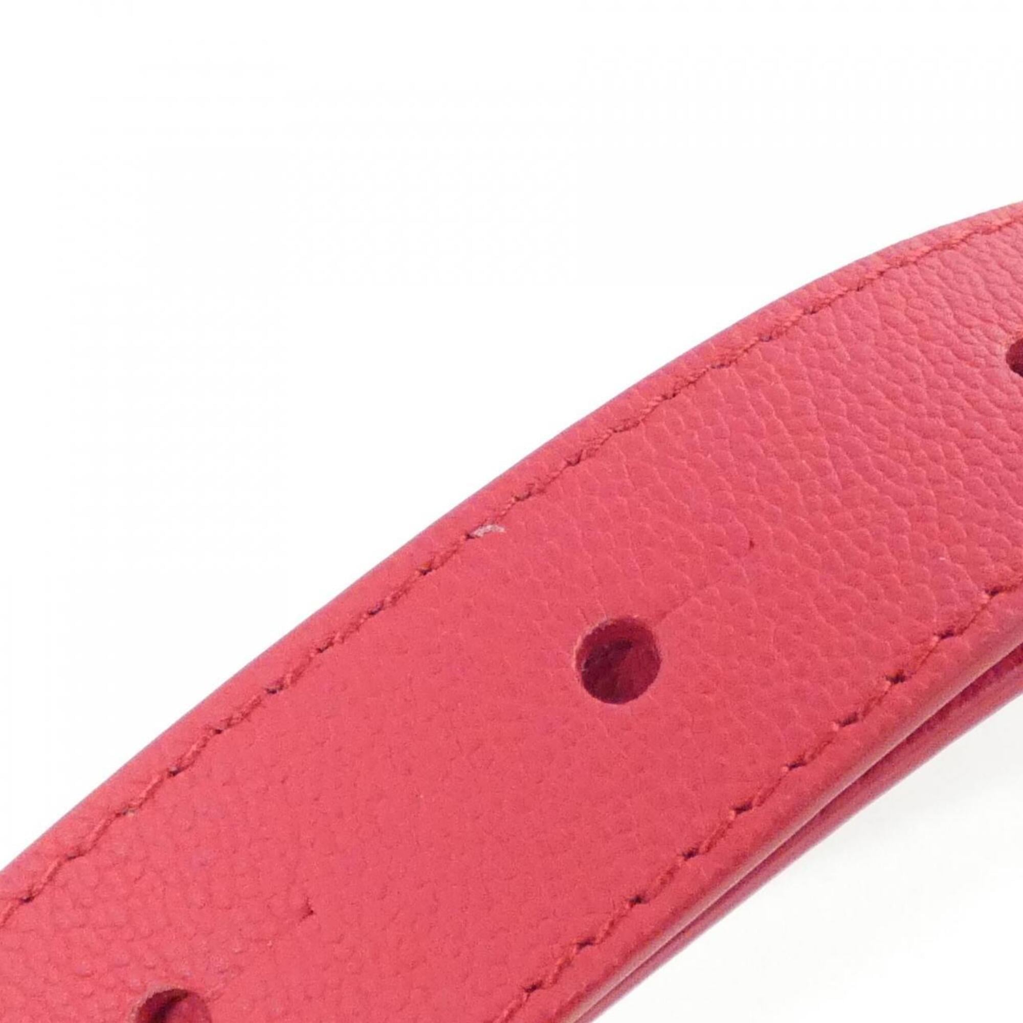 Bvlgari Red Color Leather Shoulder Bag (Pre-Owned)