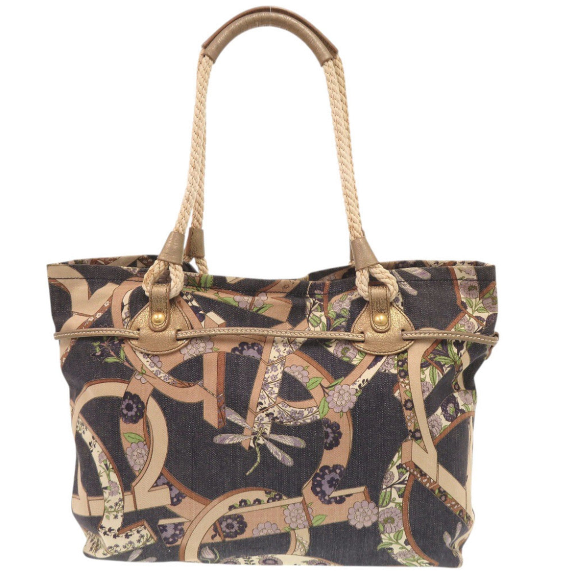 Salvatore Ferragamo Multi-Color Canvas Tote Bag (Pre-Owned)