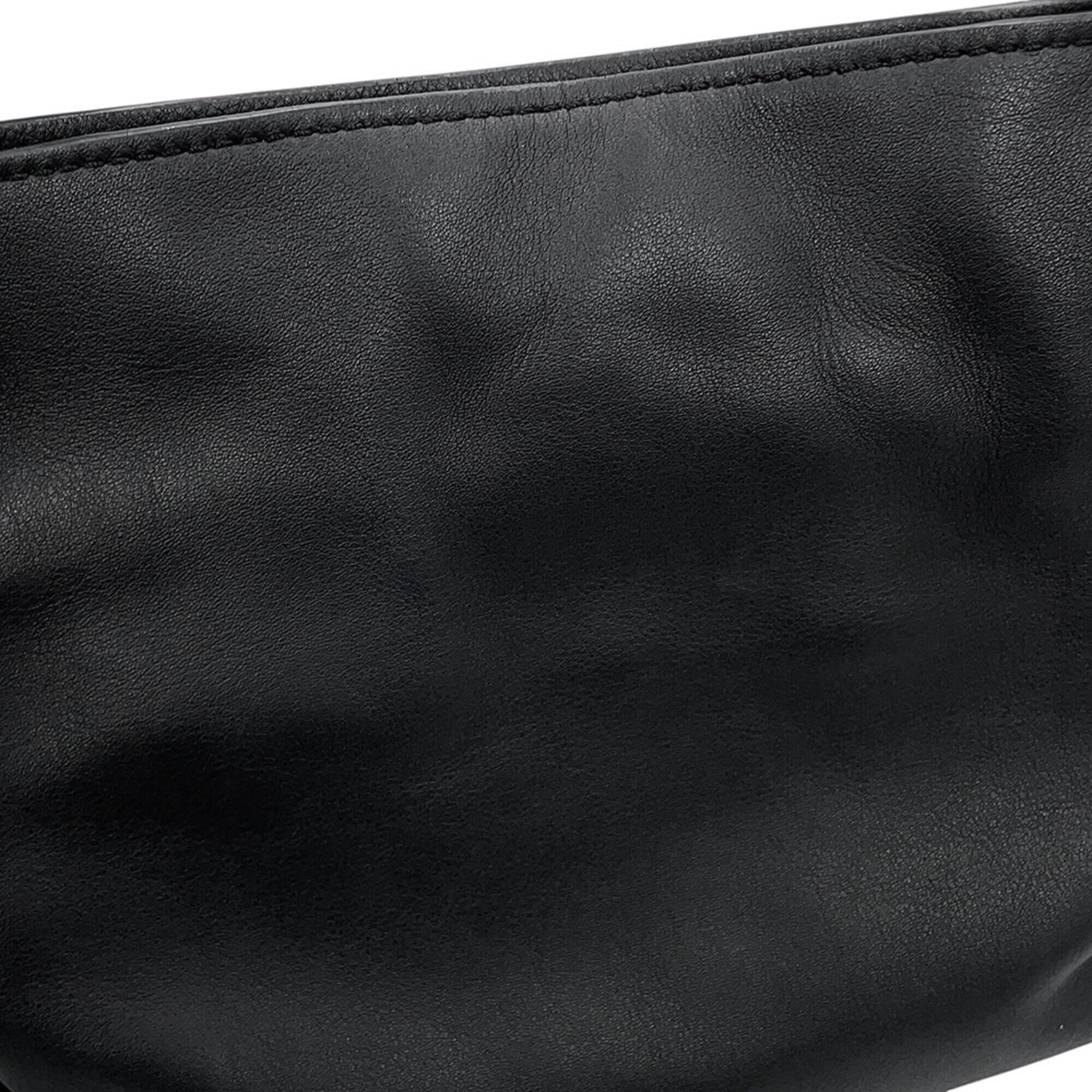 Loewe Flamenco Black Leather Shoulder Bag (Pre-Owned)
